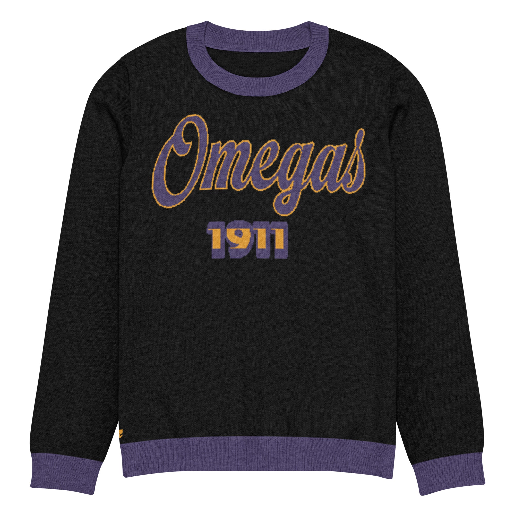 Omega Psi Phi "Omegas " Knitted Crewneck Sweater