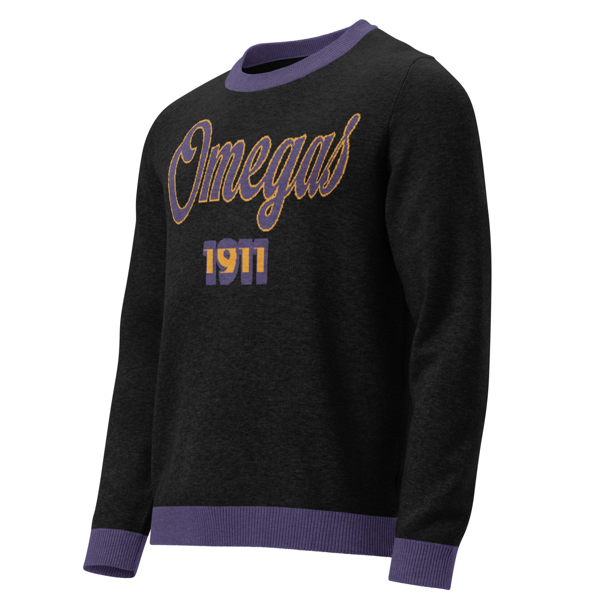 Omega Psi Phi "Omegas " Knitted Crewneck Sweater