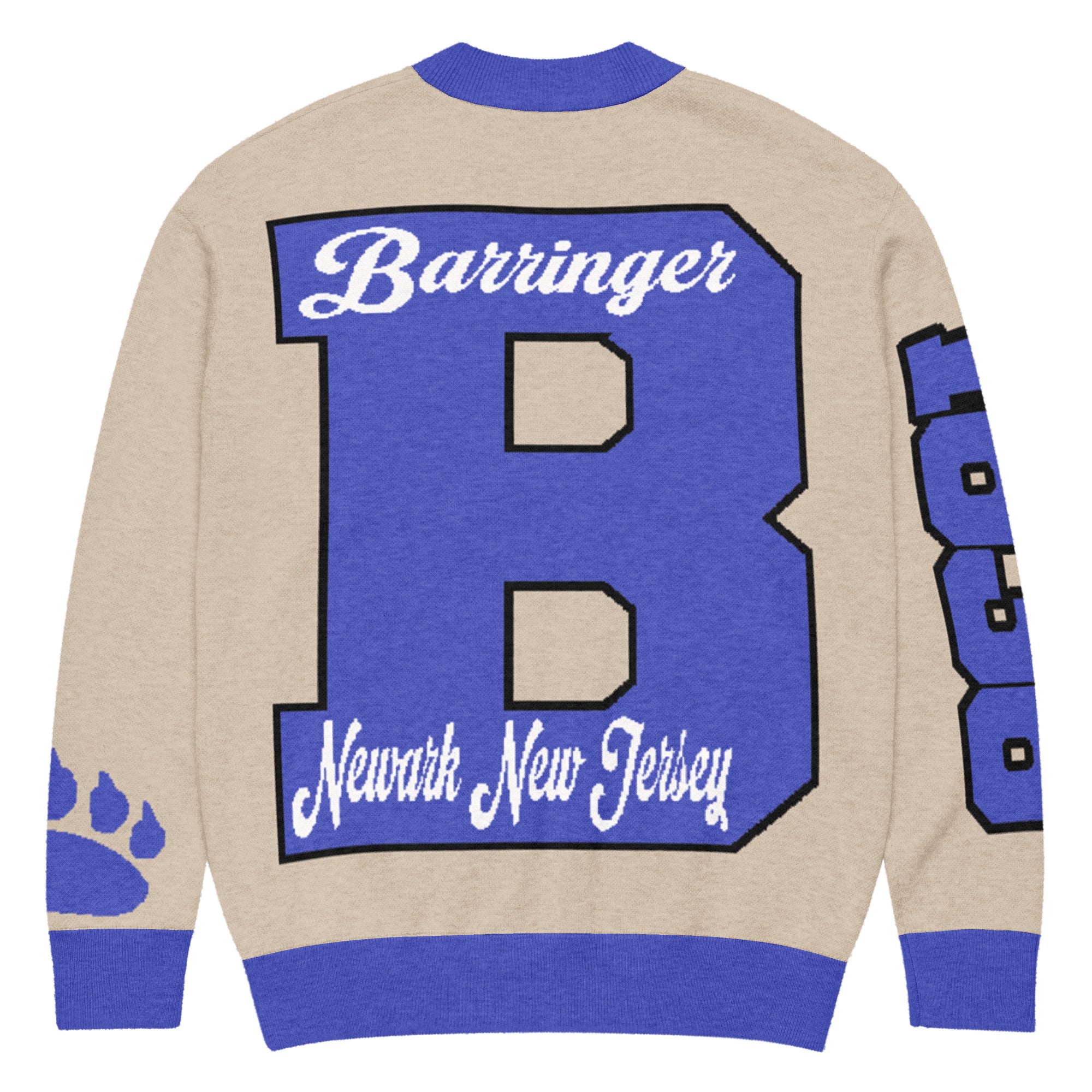 Barringer High School Letterman Knitted Cardigan