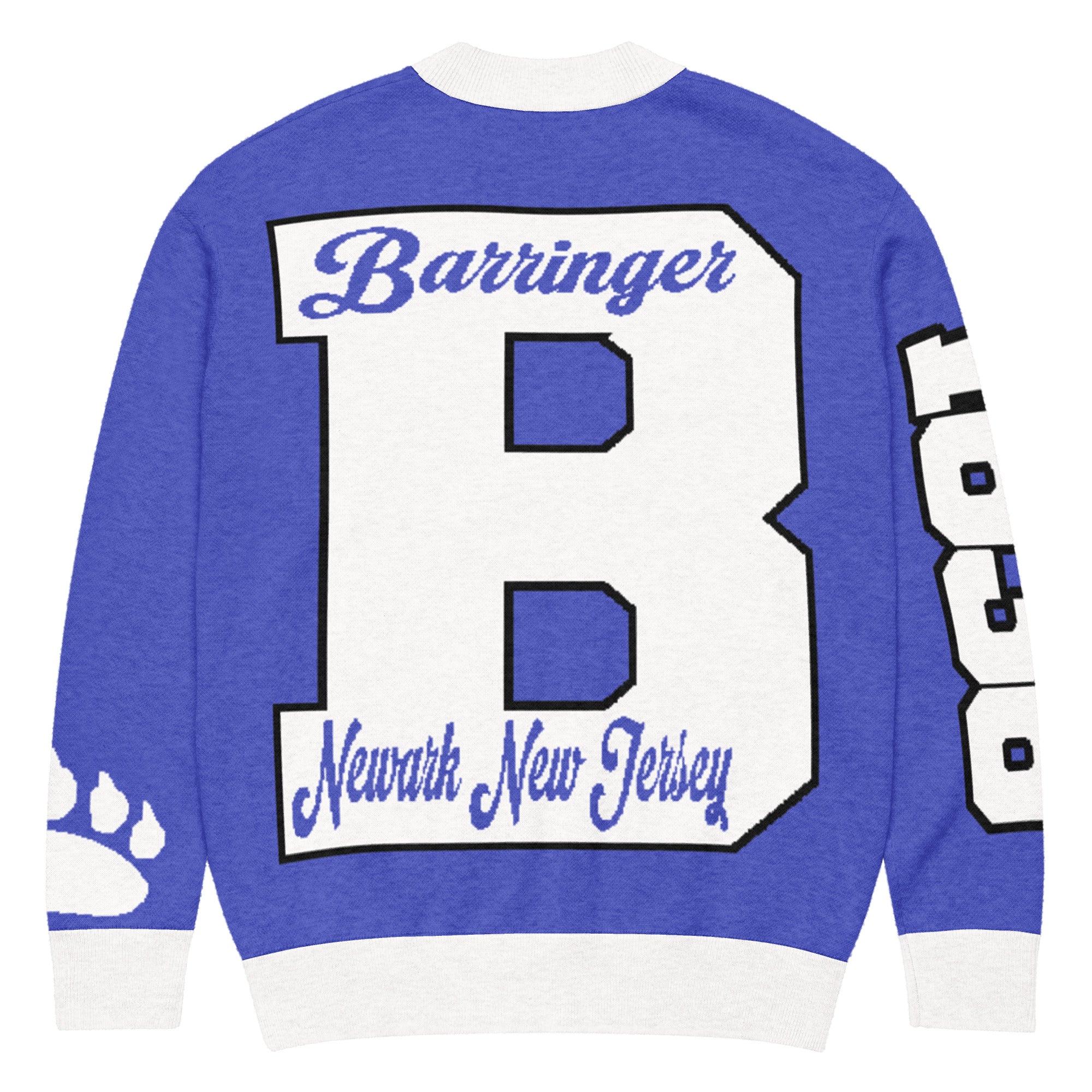 Barringer High School Letterman Knitted Cardigan