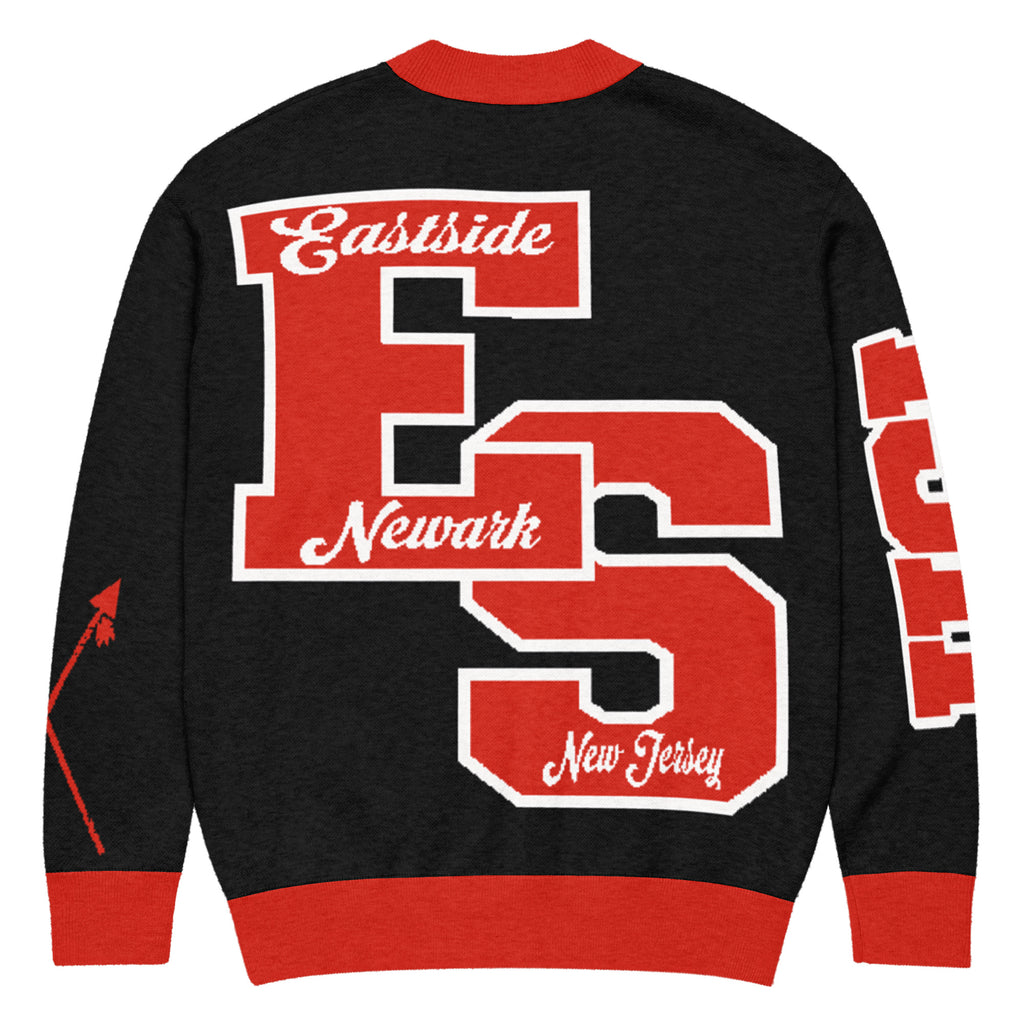 East Side High School Letterman Knitted Cardigan