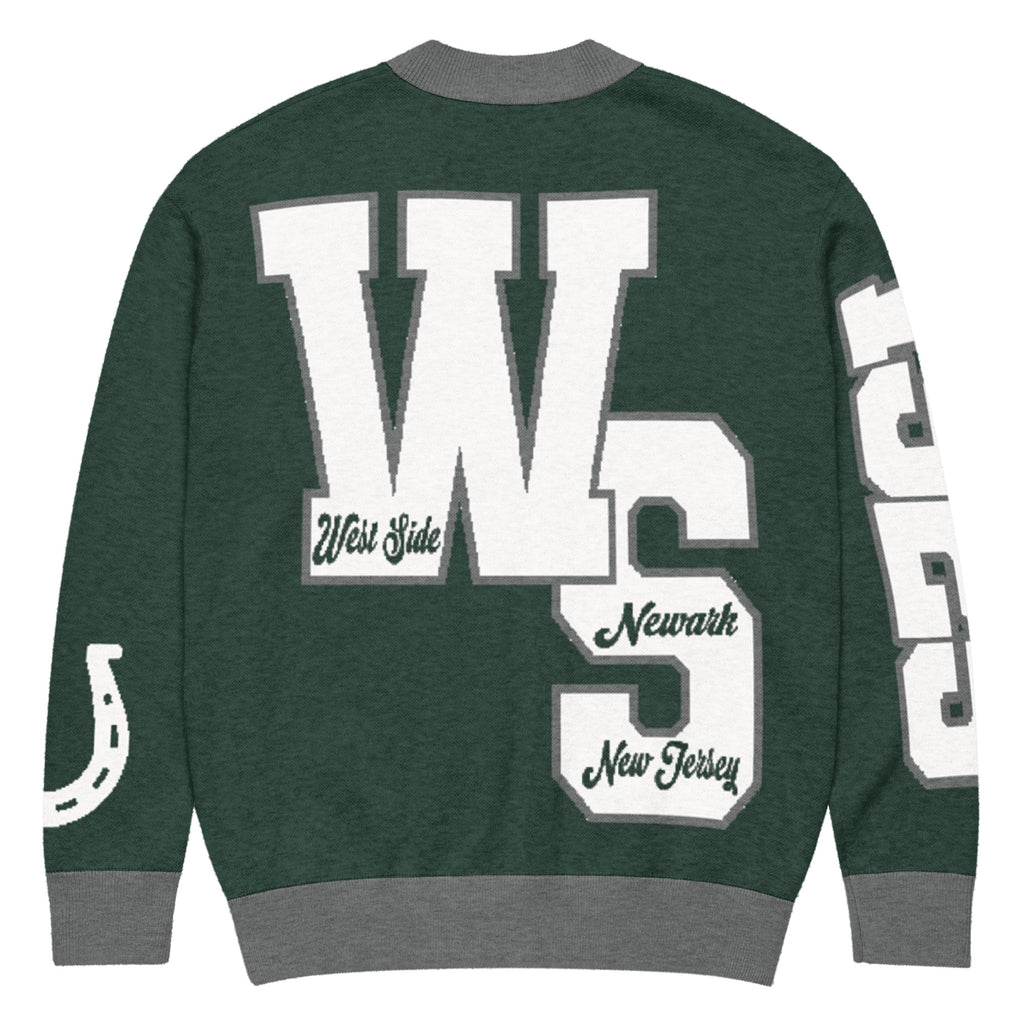 West Side High School Letterman Knitted Cardigan