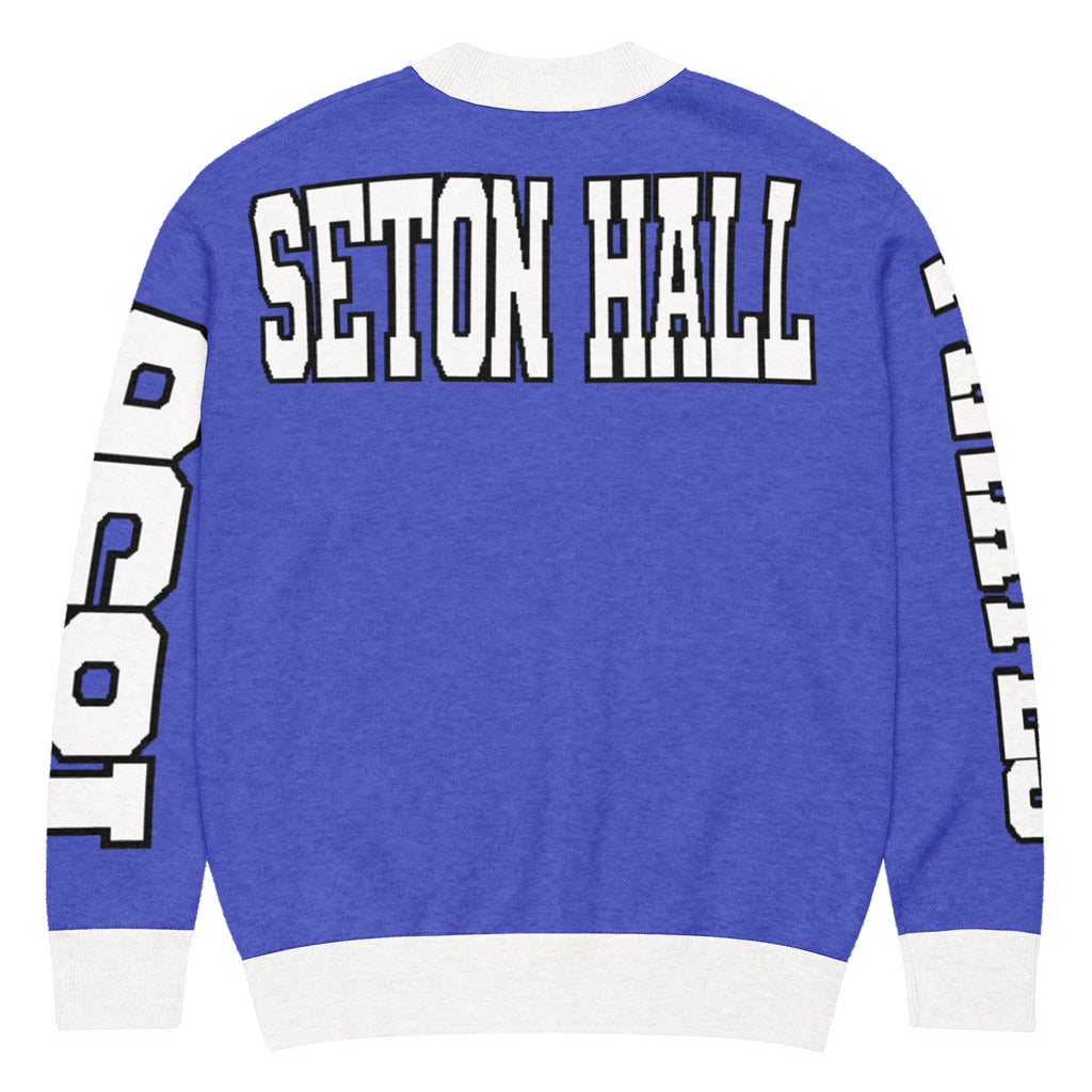 Seton Hall Retro Varsity Knitted Cardigan