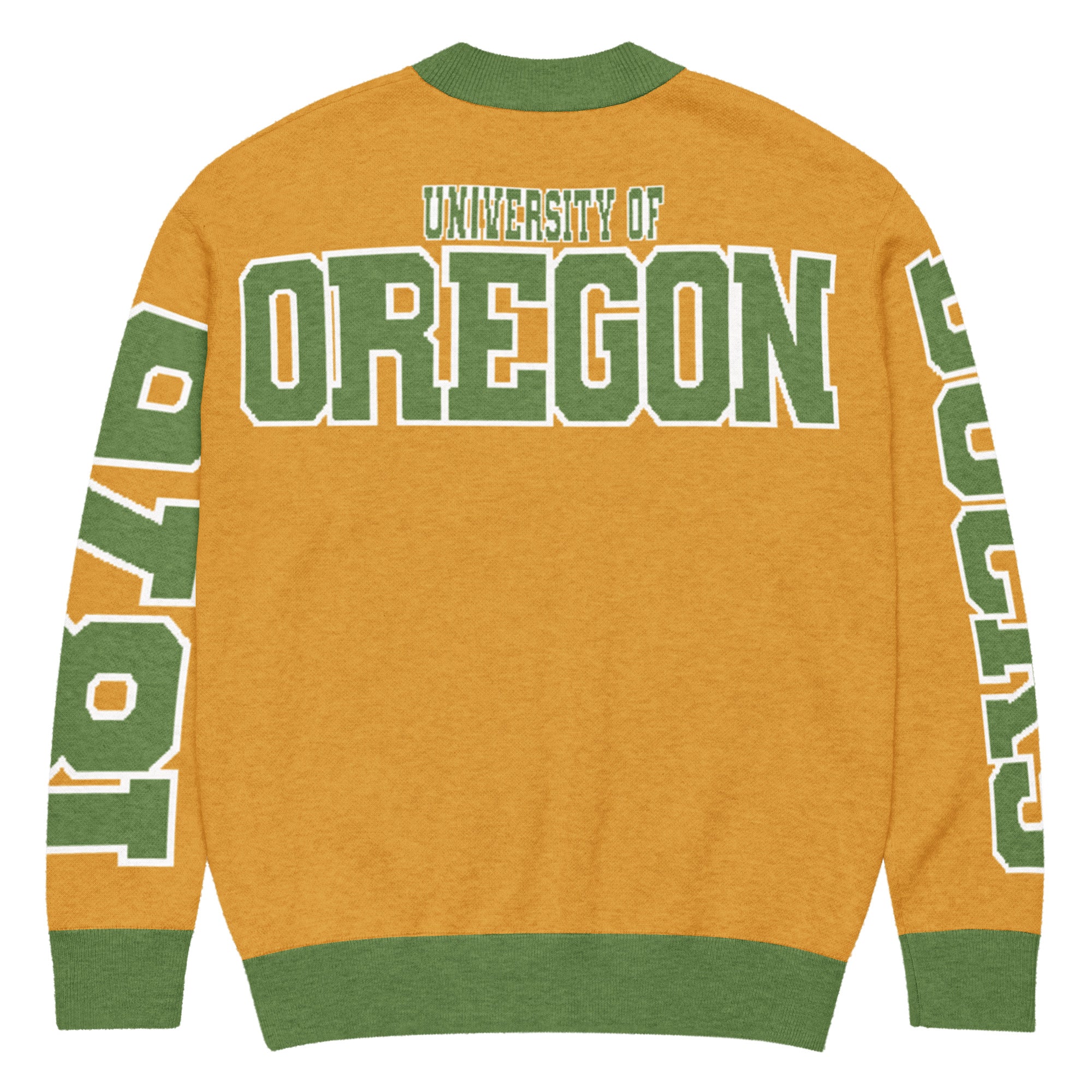 University Of Oregon Retro Varsity Knitted Cardigan