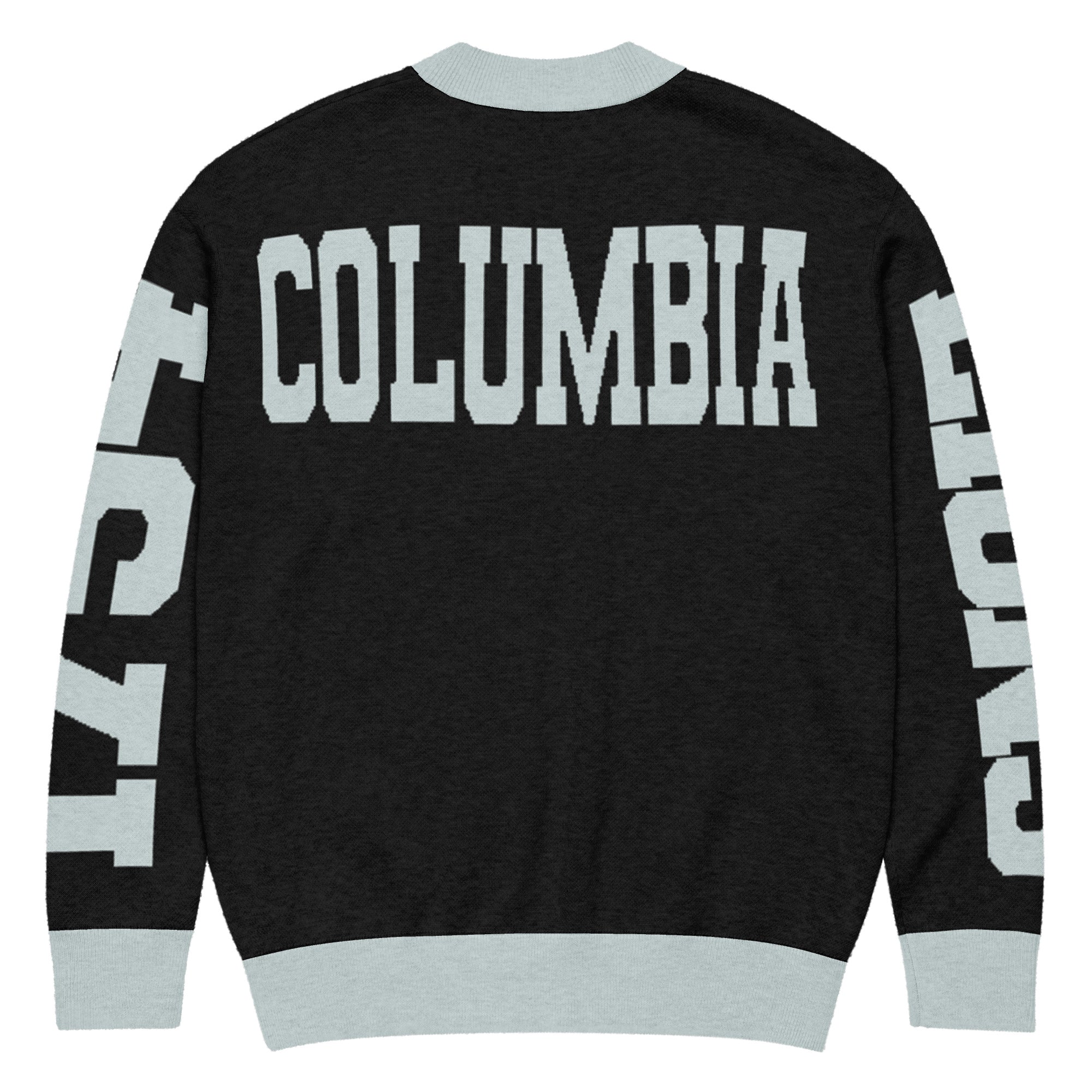 Columbia University Retro Varsity Knitted Cardigan