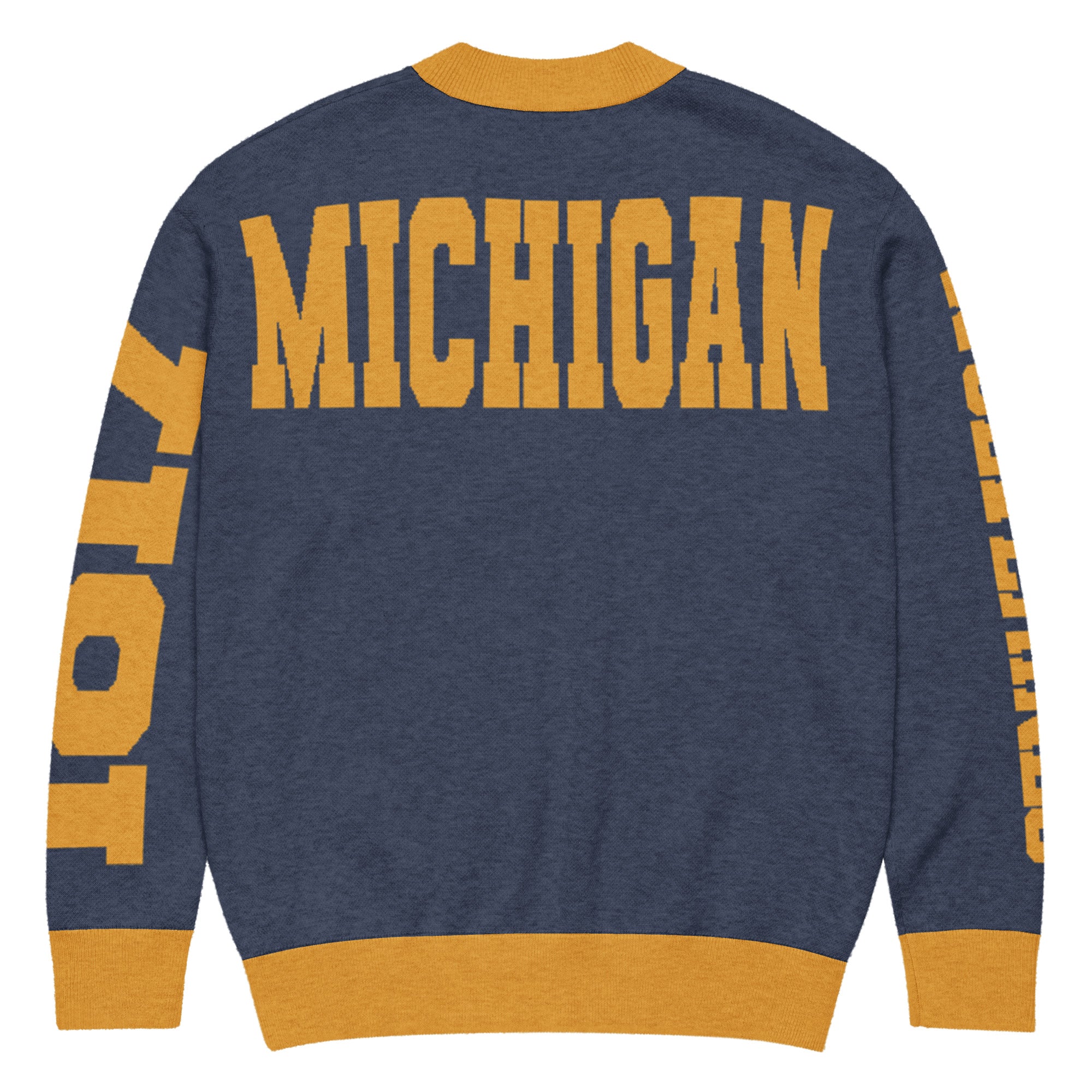 Michigan Retro Varsity Knitted Cardigan