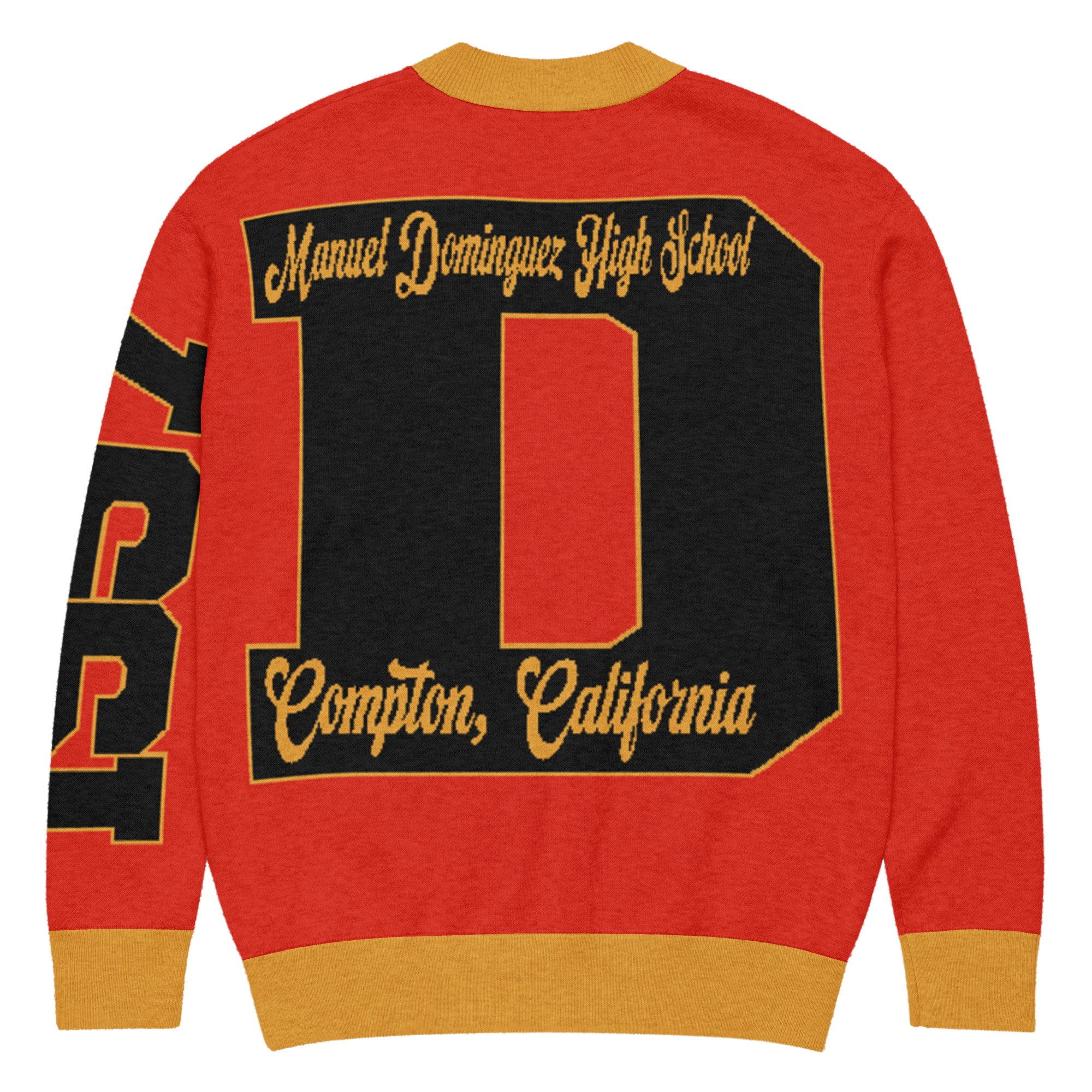 Manuel Dominguez High School (Compton, CA) Letterman Knitted Cardigan