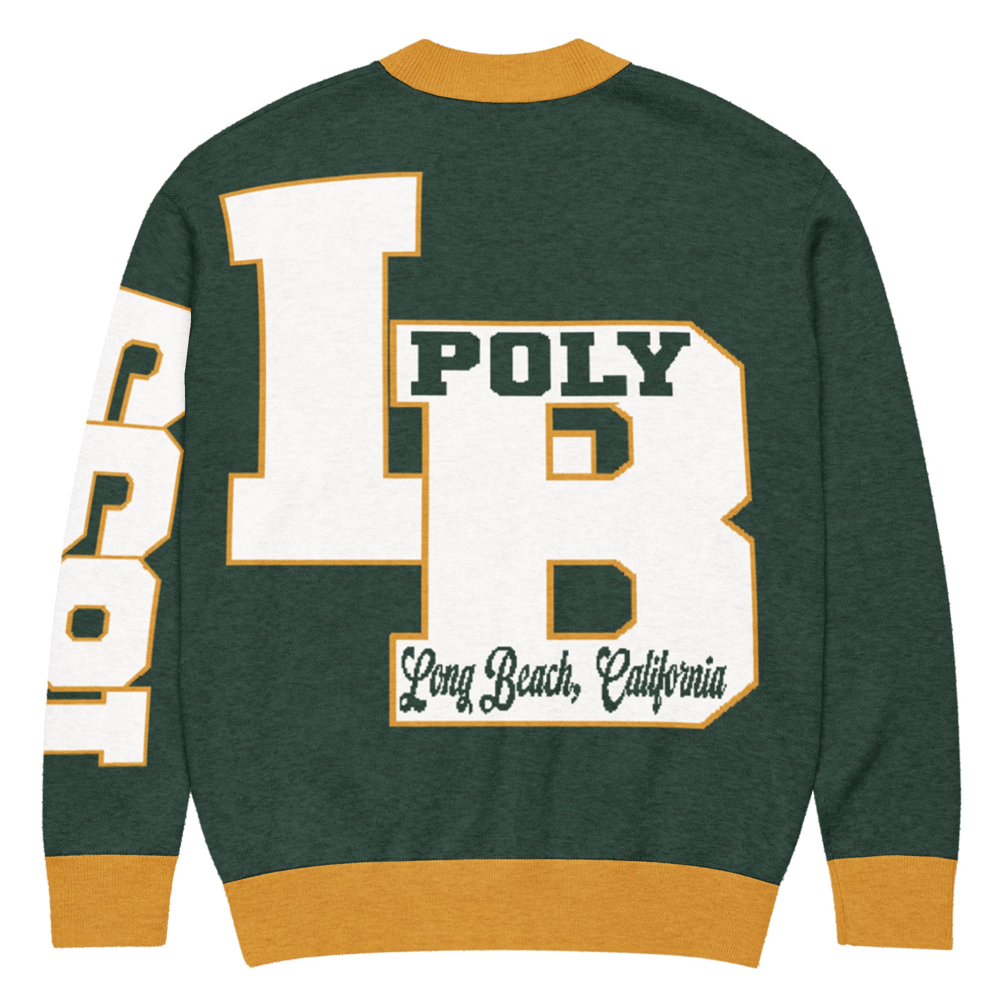 Long Beach Polytechnic (CA) Letterman Knitted Cardigan