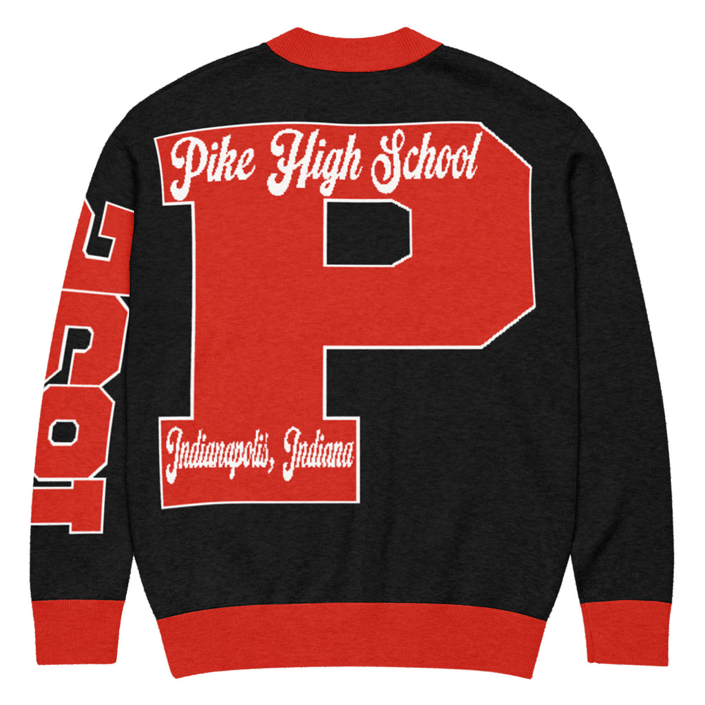 Pike High School (Indy) Letterman Knitted Cardigan