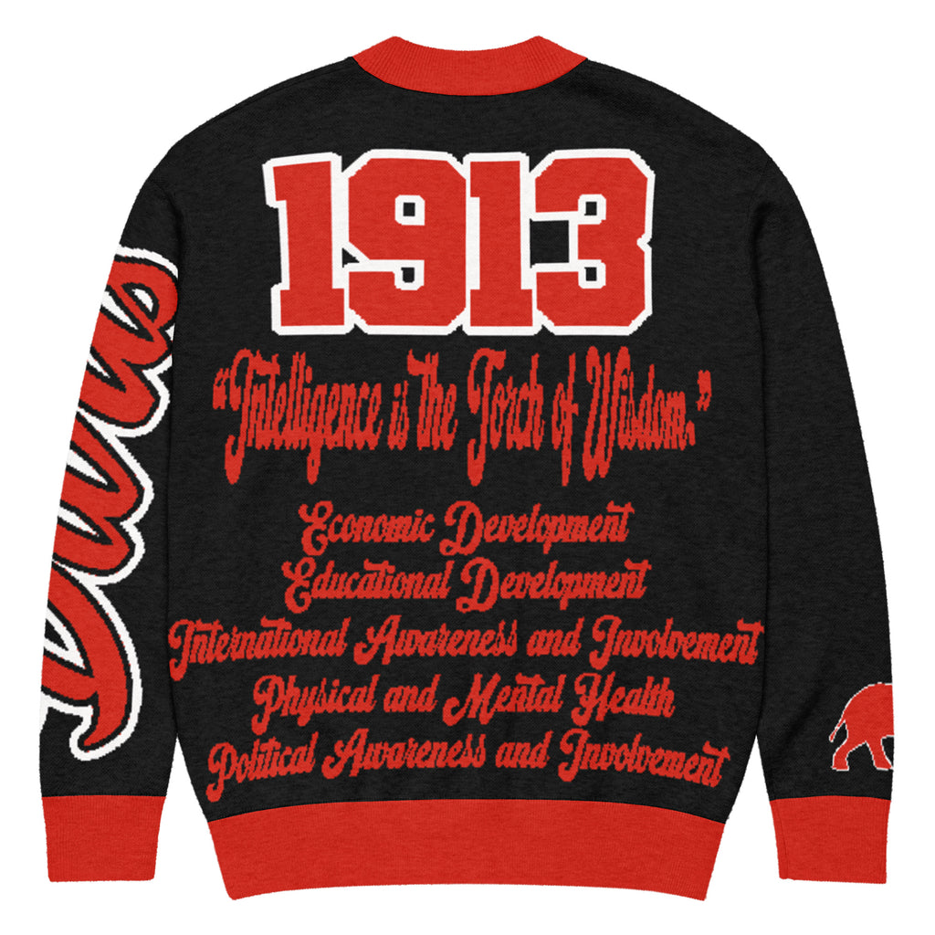 Delta Sigma Theta Knitted Cardigan
