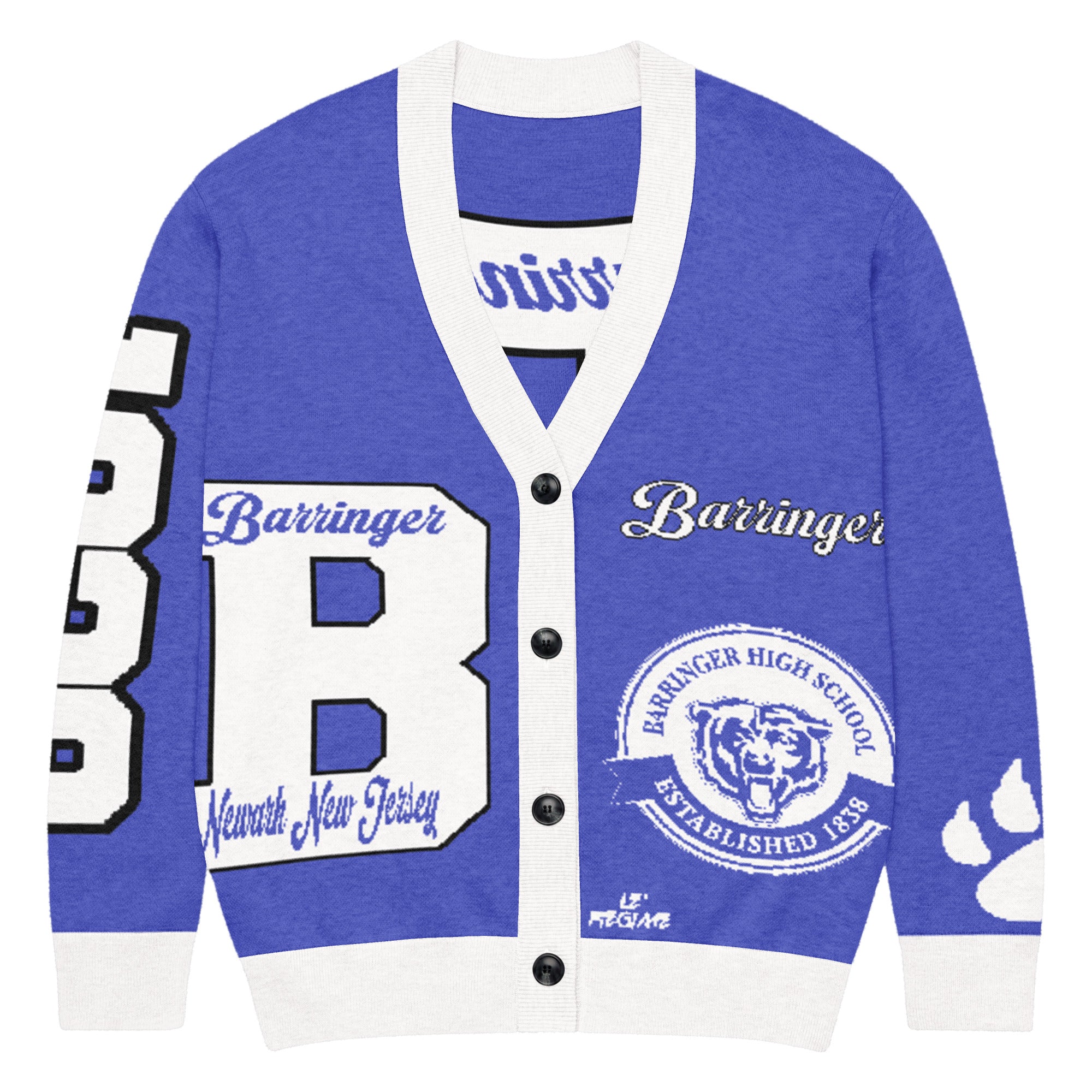 Barringer High School Letterman Knitted Cardigan