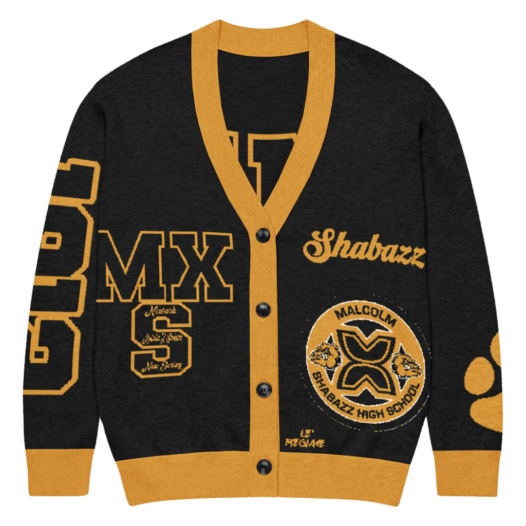 Malcolm X Shabazz High School Letterman Knitted Cardigan