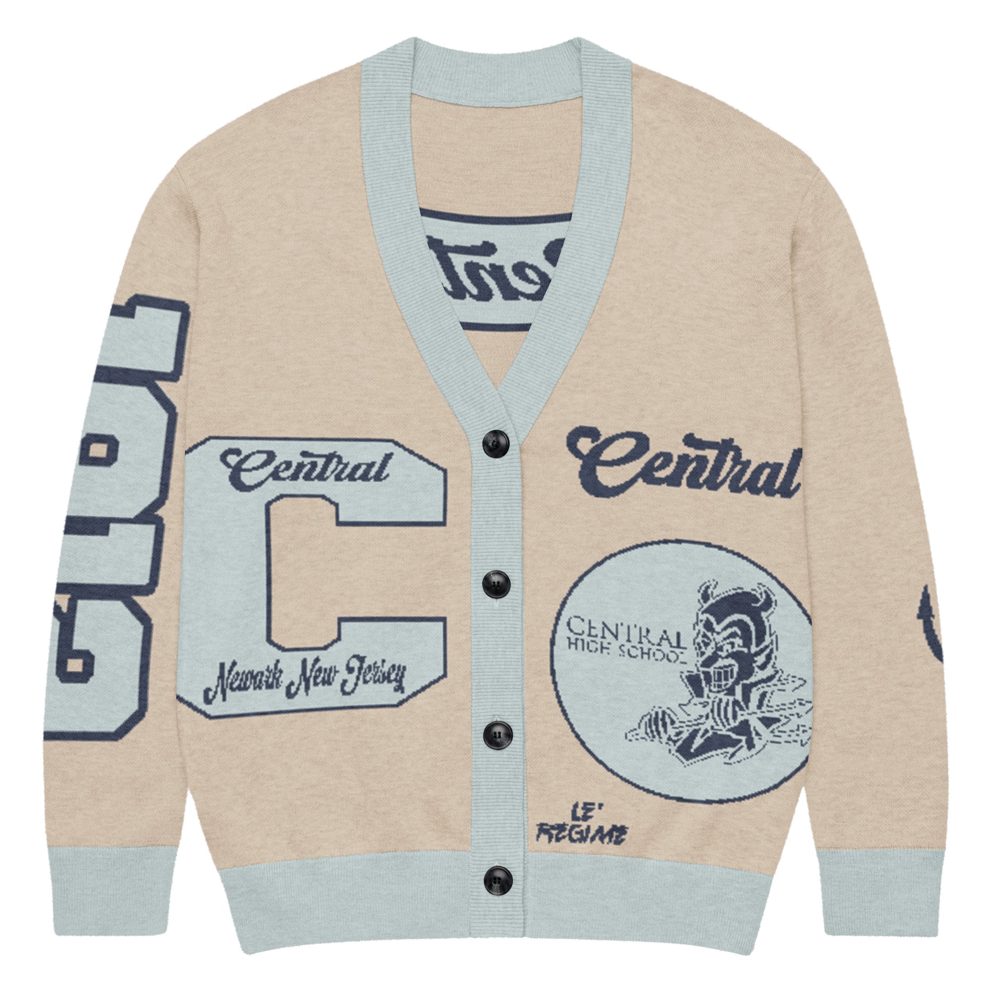 Central High School Letterman Knitted Cardigan