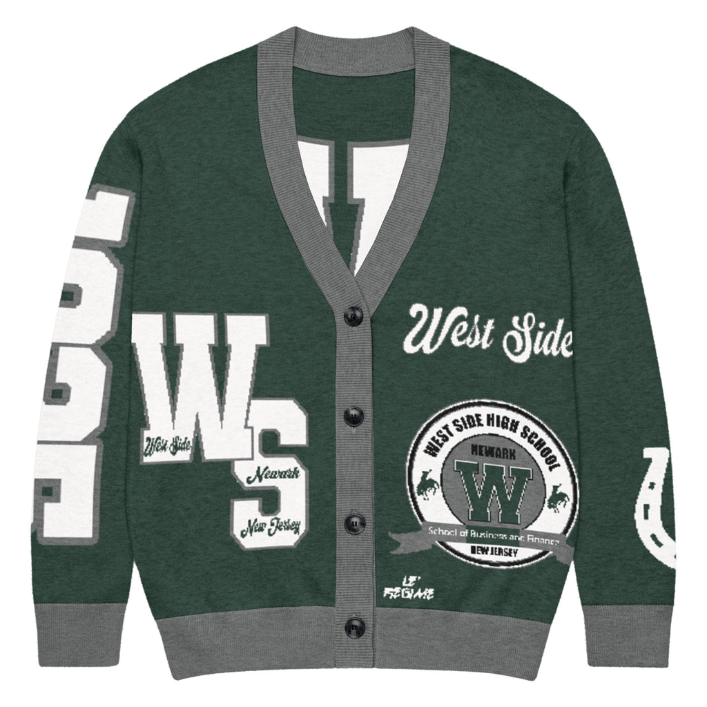 West Side High School Letterman Knitted Cardigan
