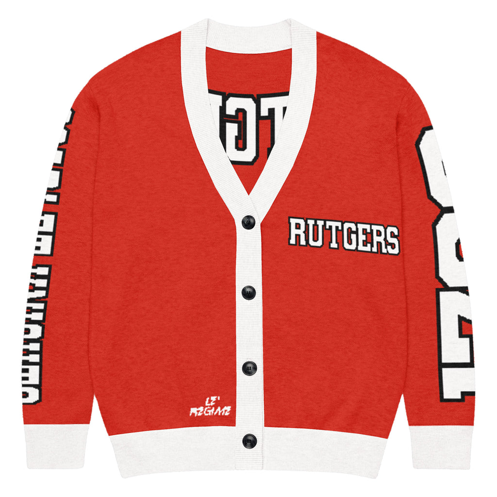 Rutgers University Retro Varsity Knitted Cardigan