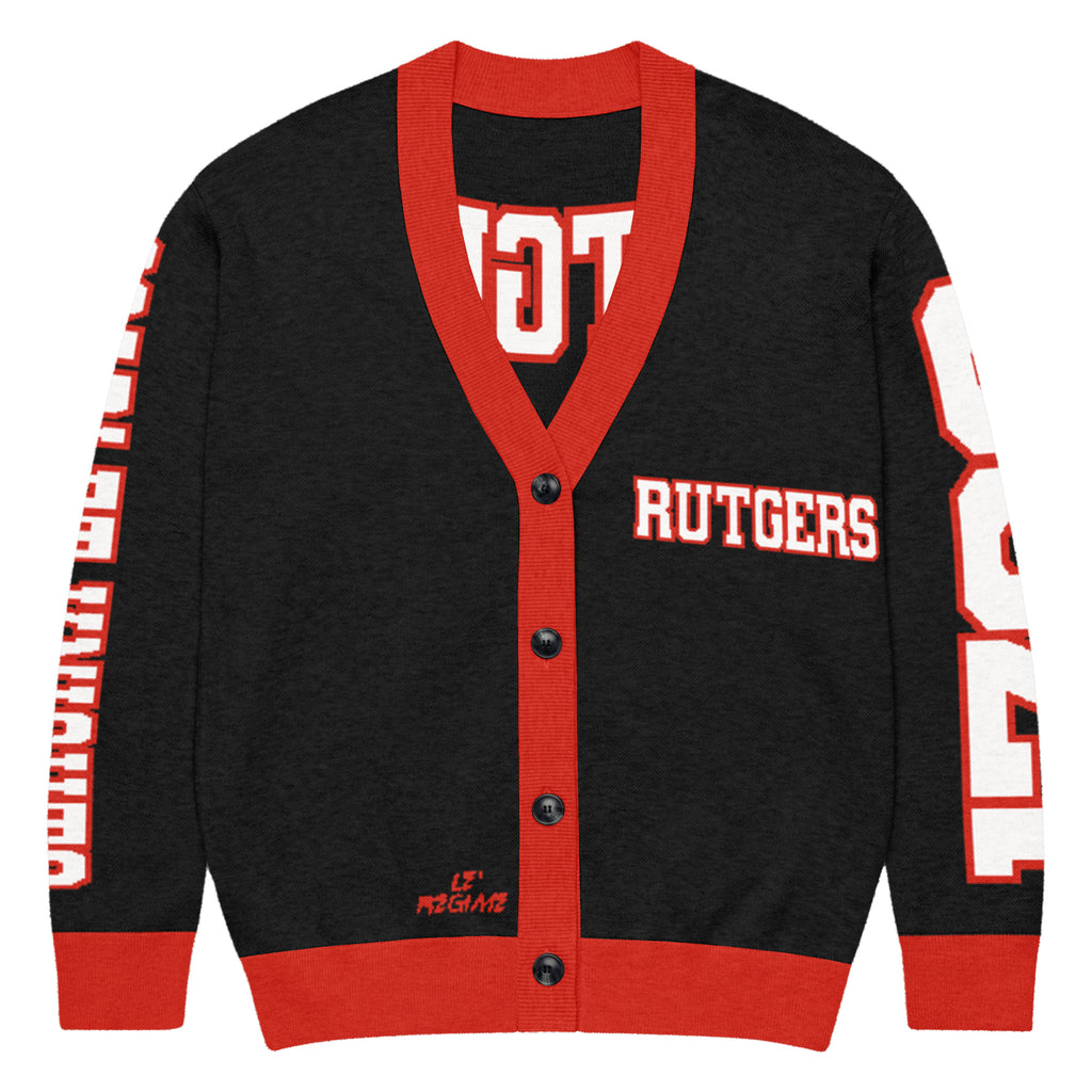 Rutgers University Retro Varsity Knitted Cardigan