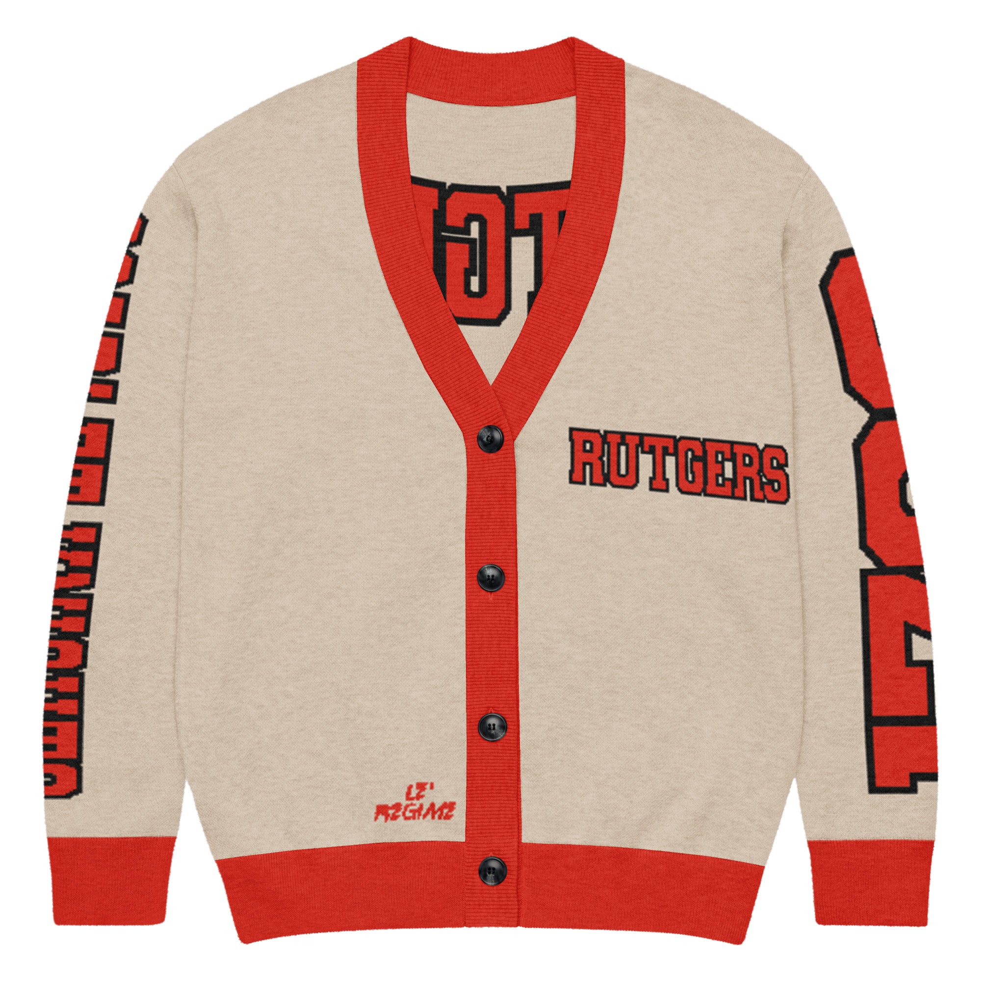 Rutgers University Retro Varsity Knitted Cardigan