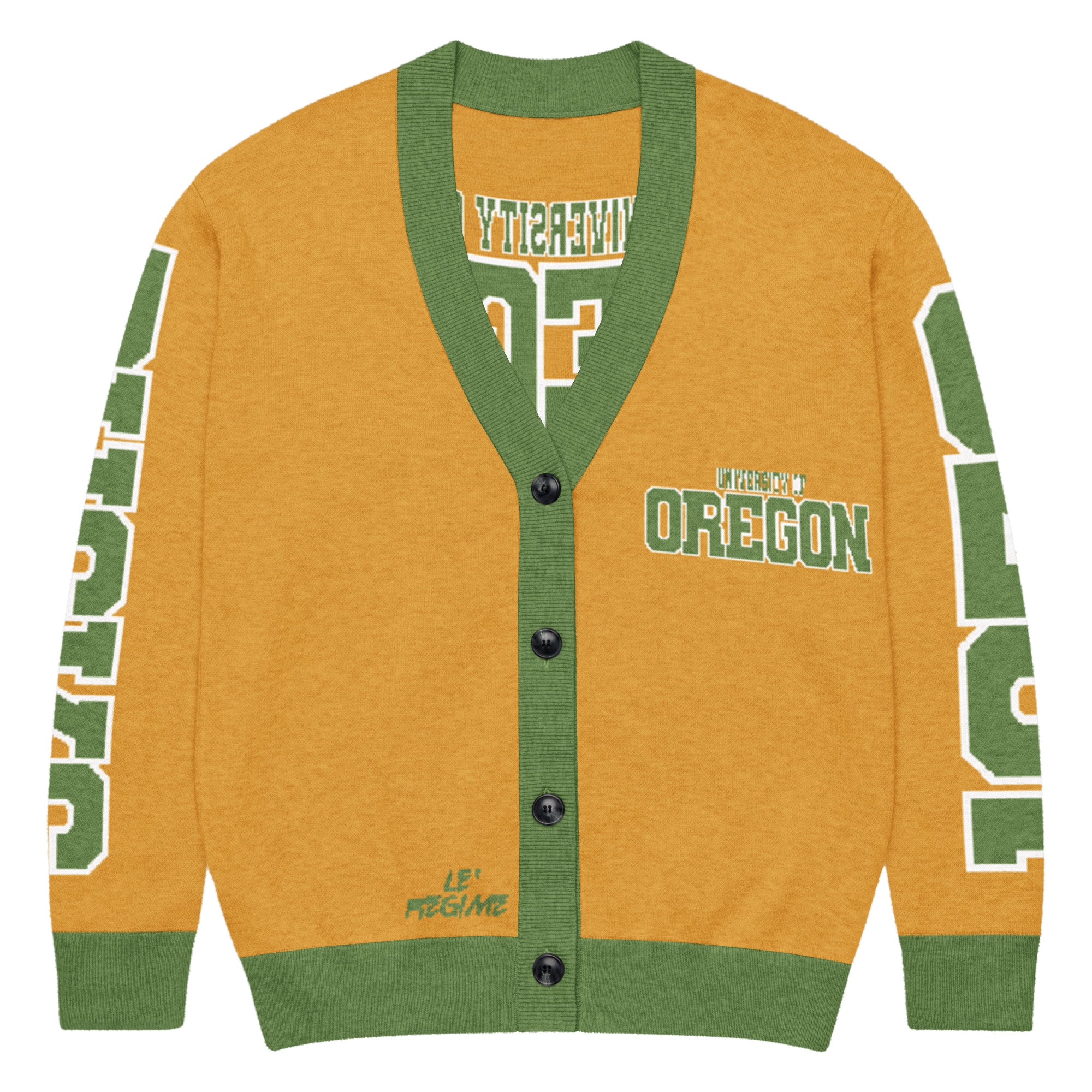 University Of Oregon Retro Varsity Knitted Cardigan