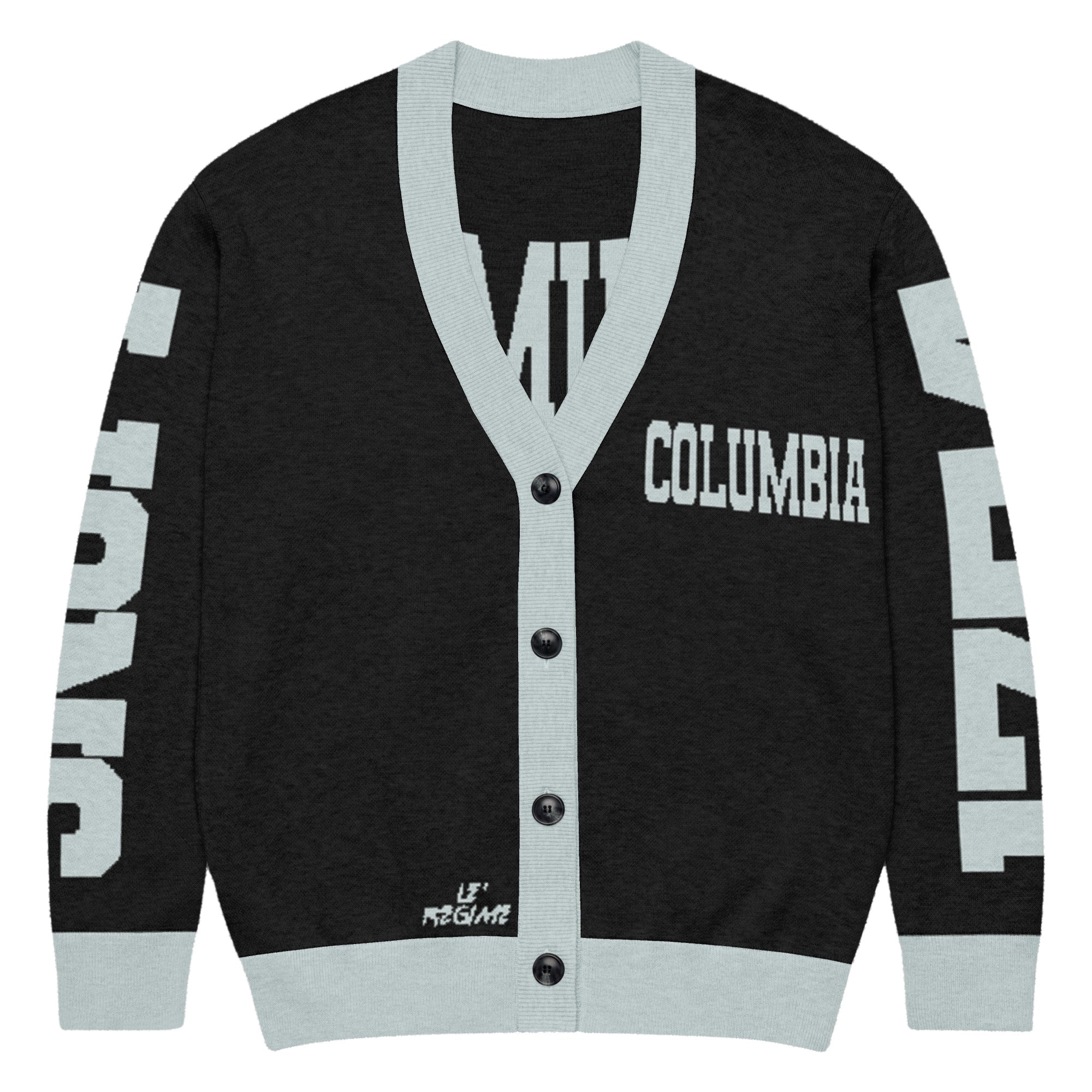 Columbia University Retro Varsity Knitted Cardigan