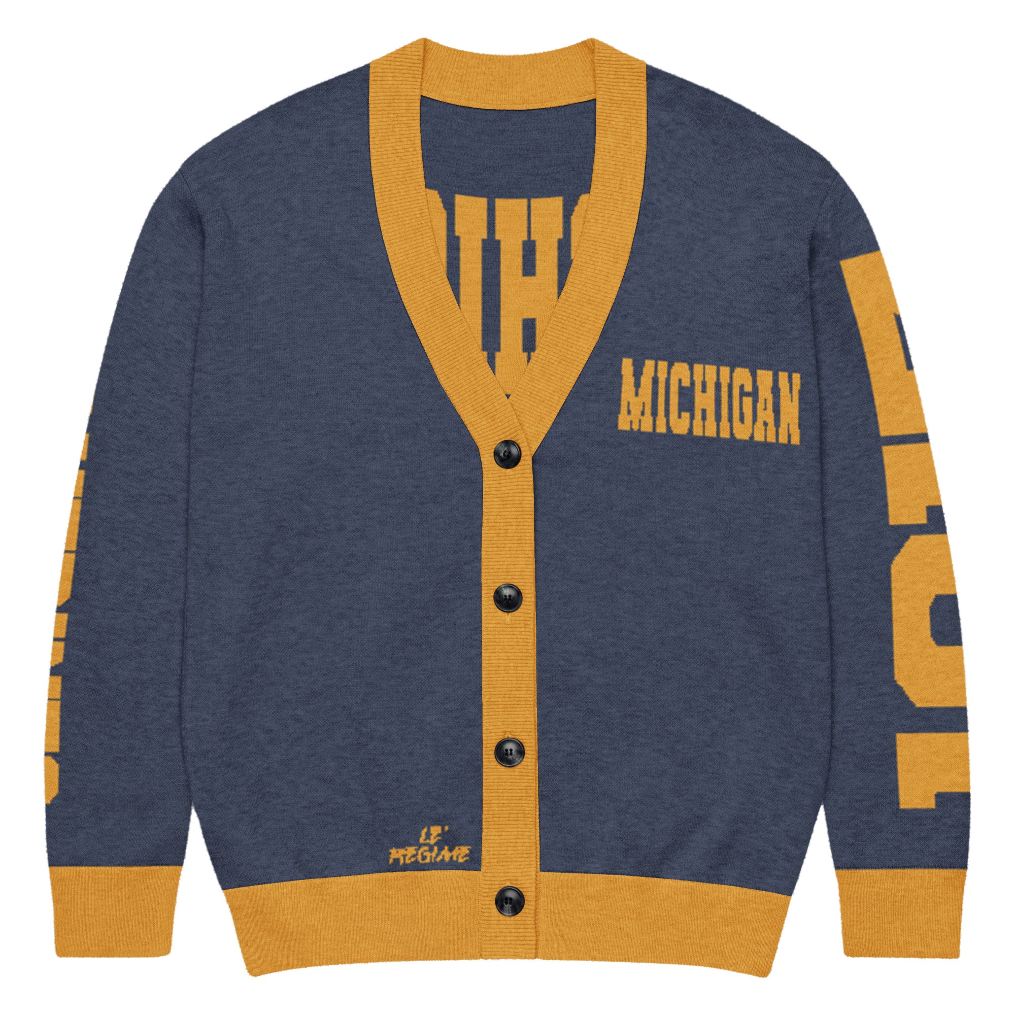 Michigan Retro Varsity Knitted Cardigan
