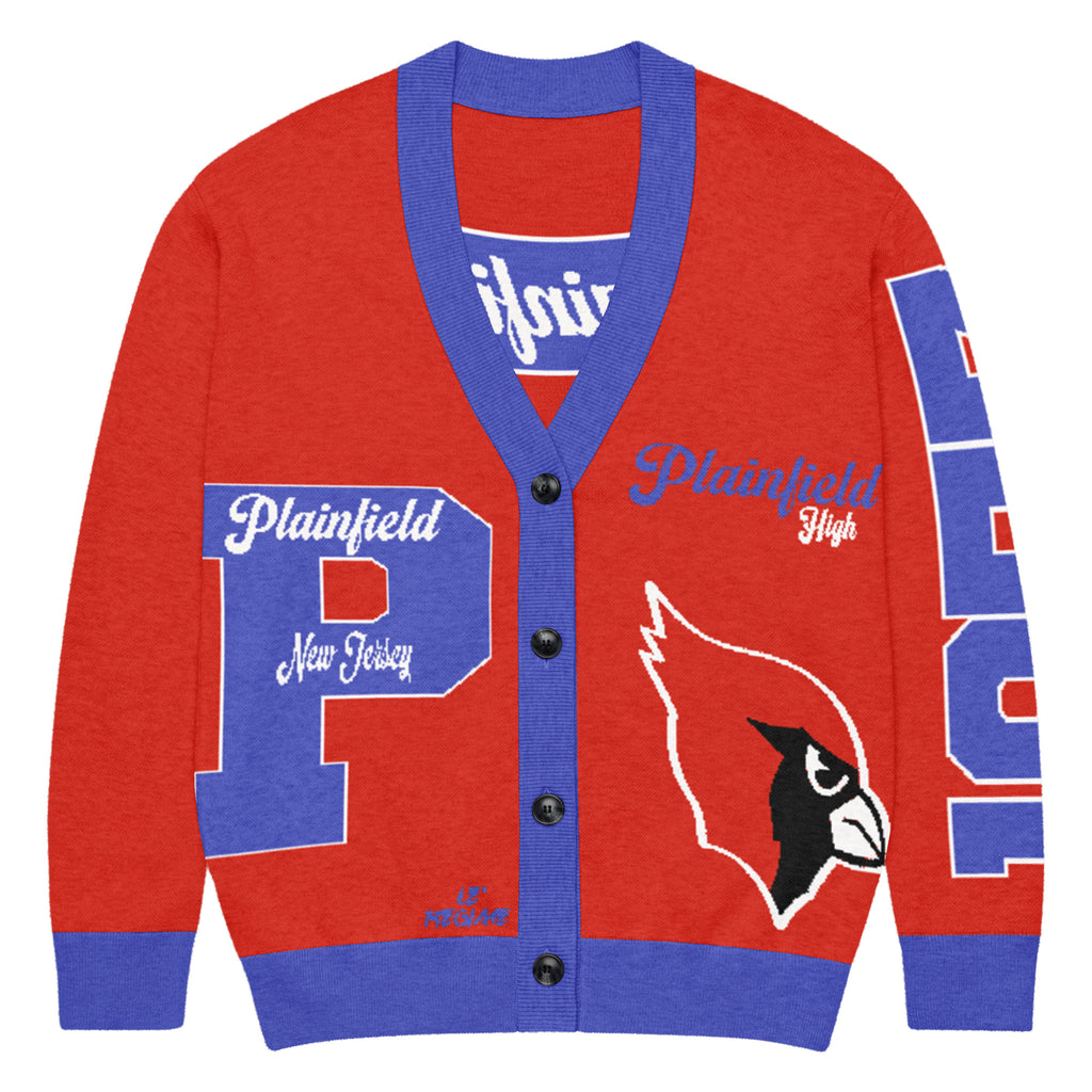 Plainfield High (NJ) Letterman Knitted Cardigan