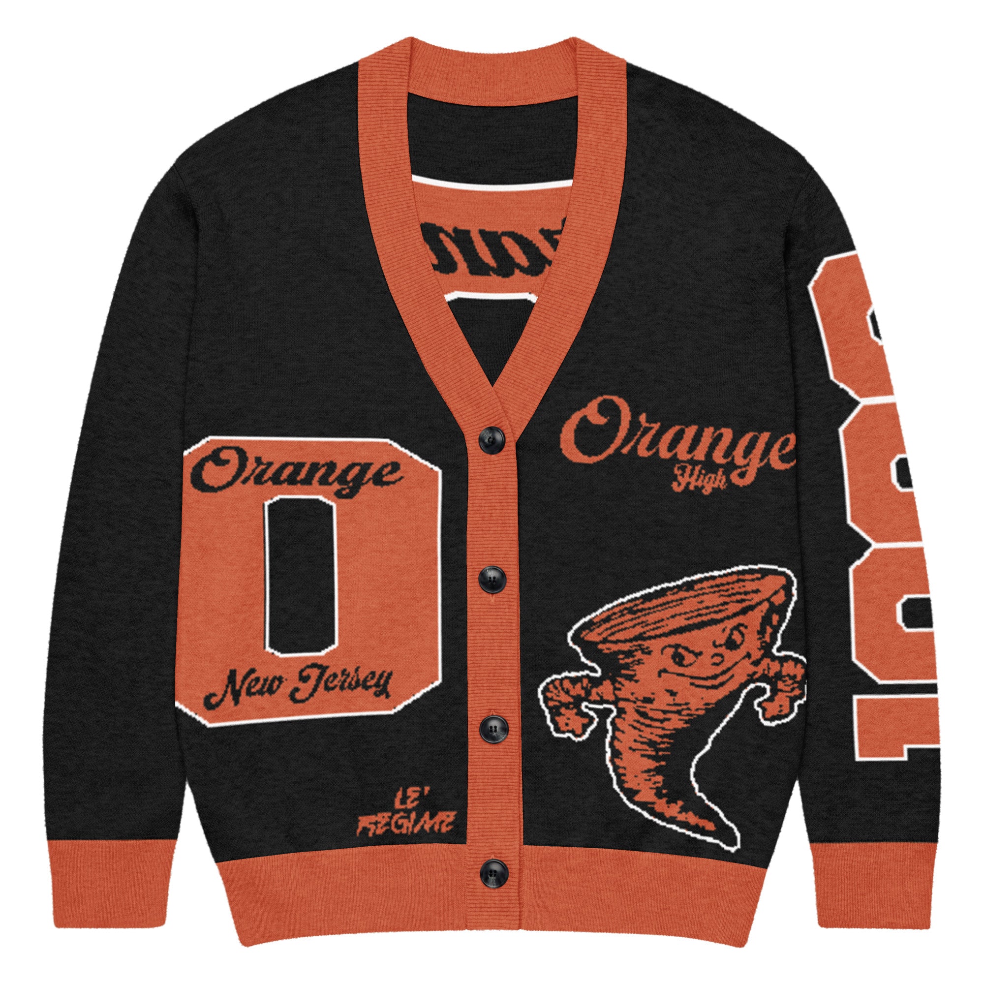 Orange High (NJ) Letterman Knitted Cardigan