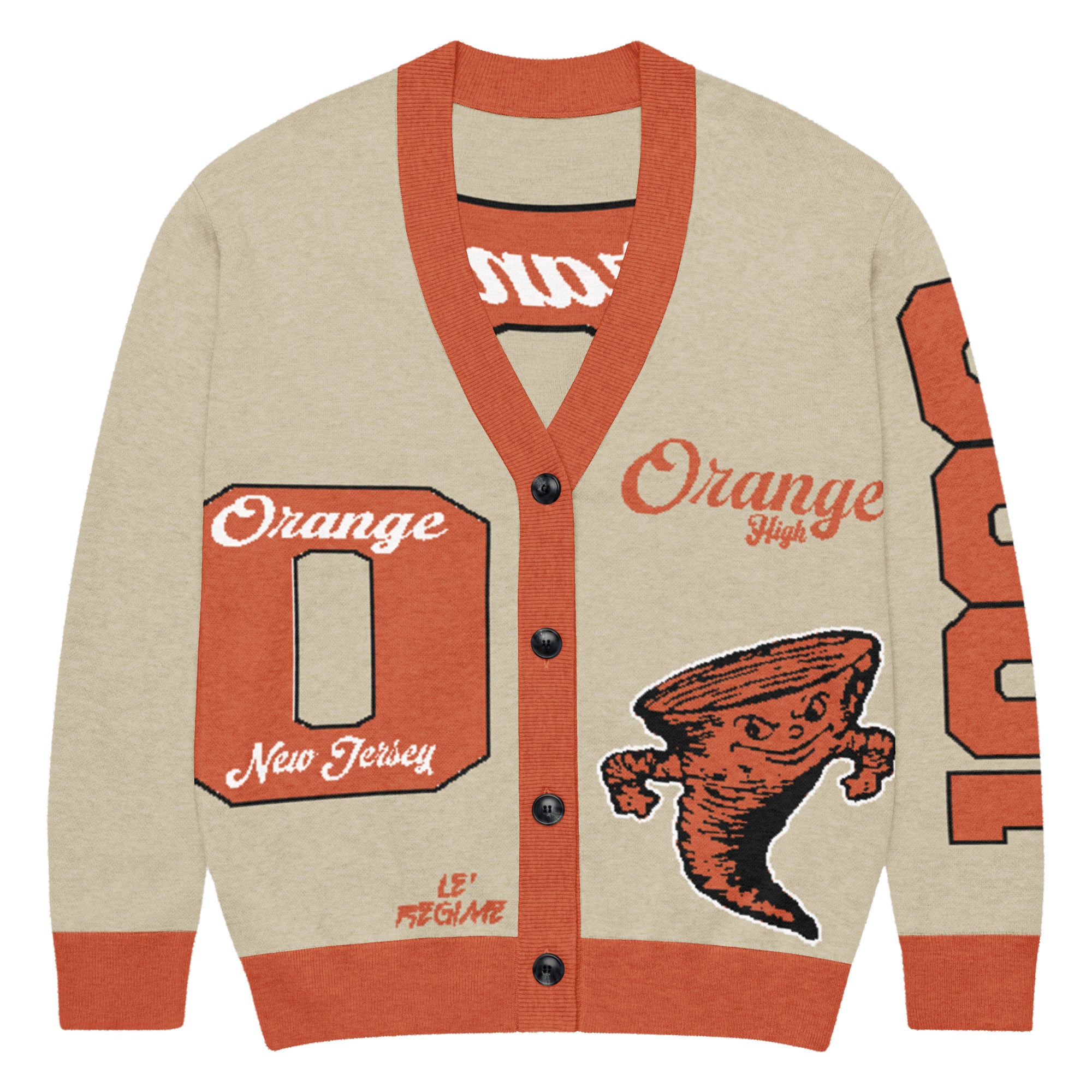 Orange High (NJ) Letterman Knitted Cardigan