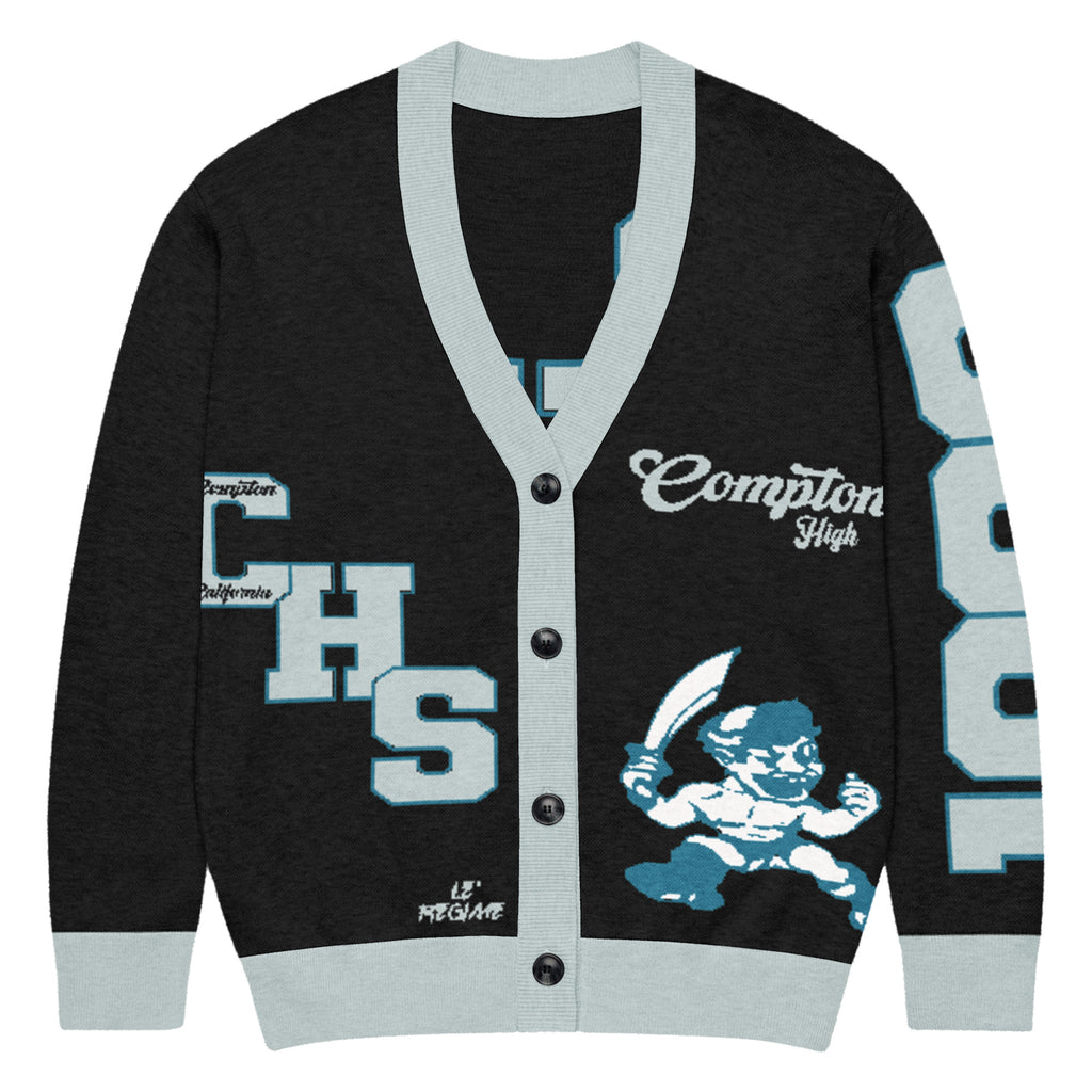 Compton High (CA) Letterman Knitted Cardigan