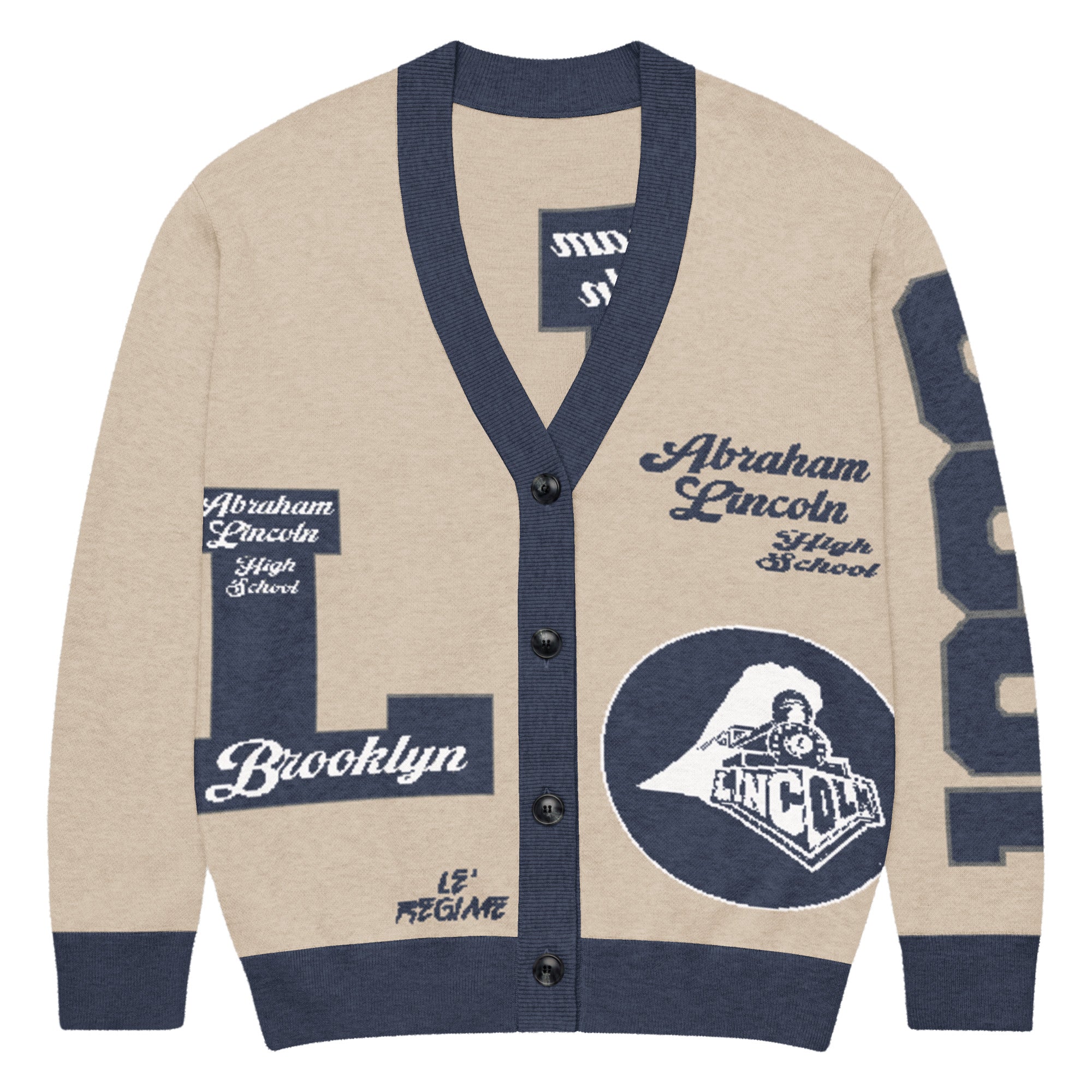 Abraham Lincoln High School (Brooklyn) Letterman Knitted Cardigan