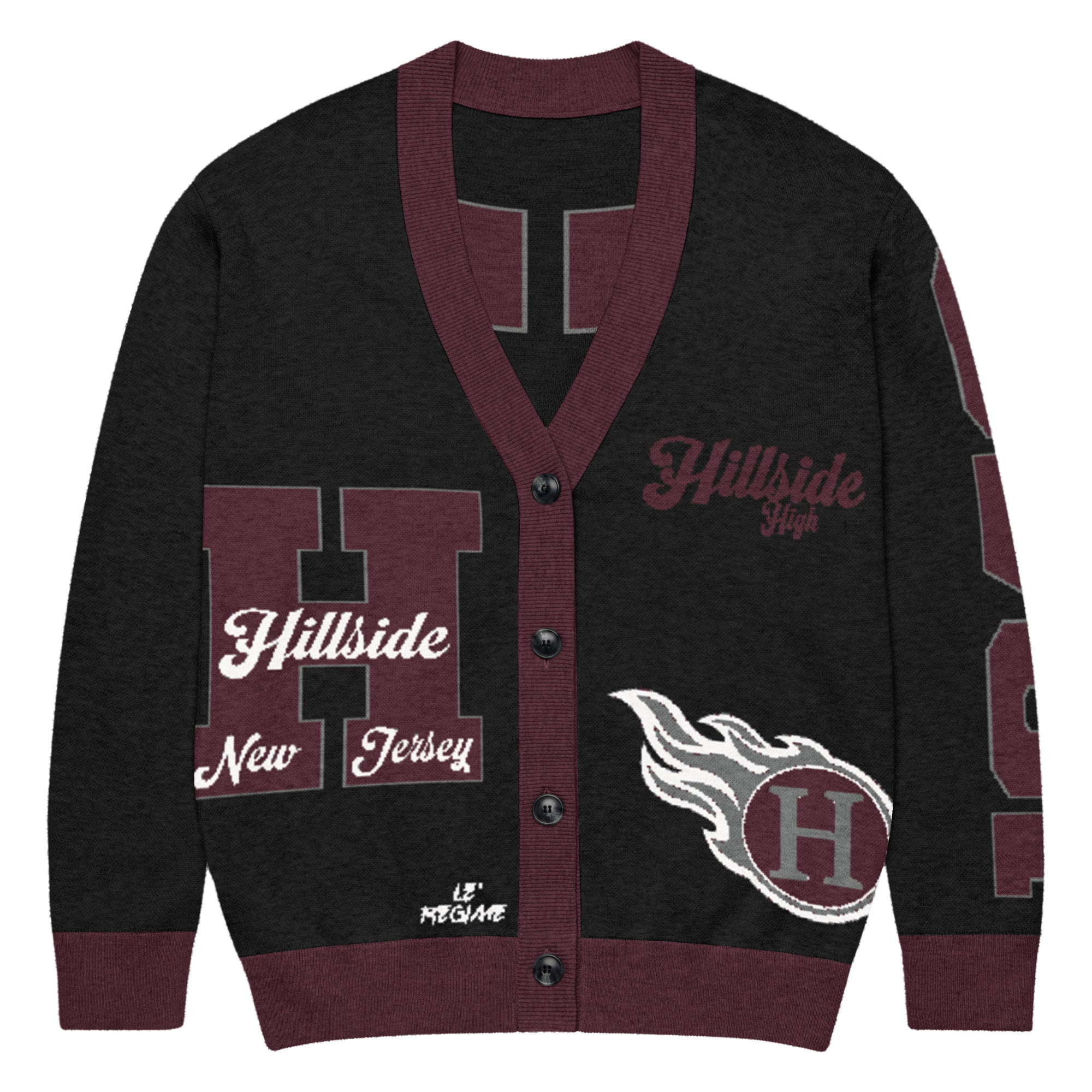 Hillside High (NJ) Letterman Knitted Cardigan