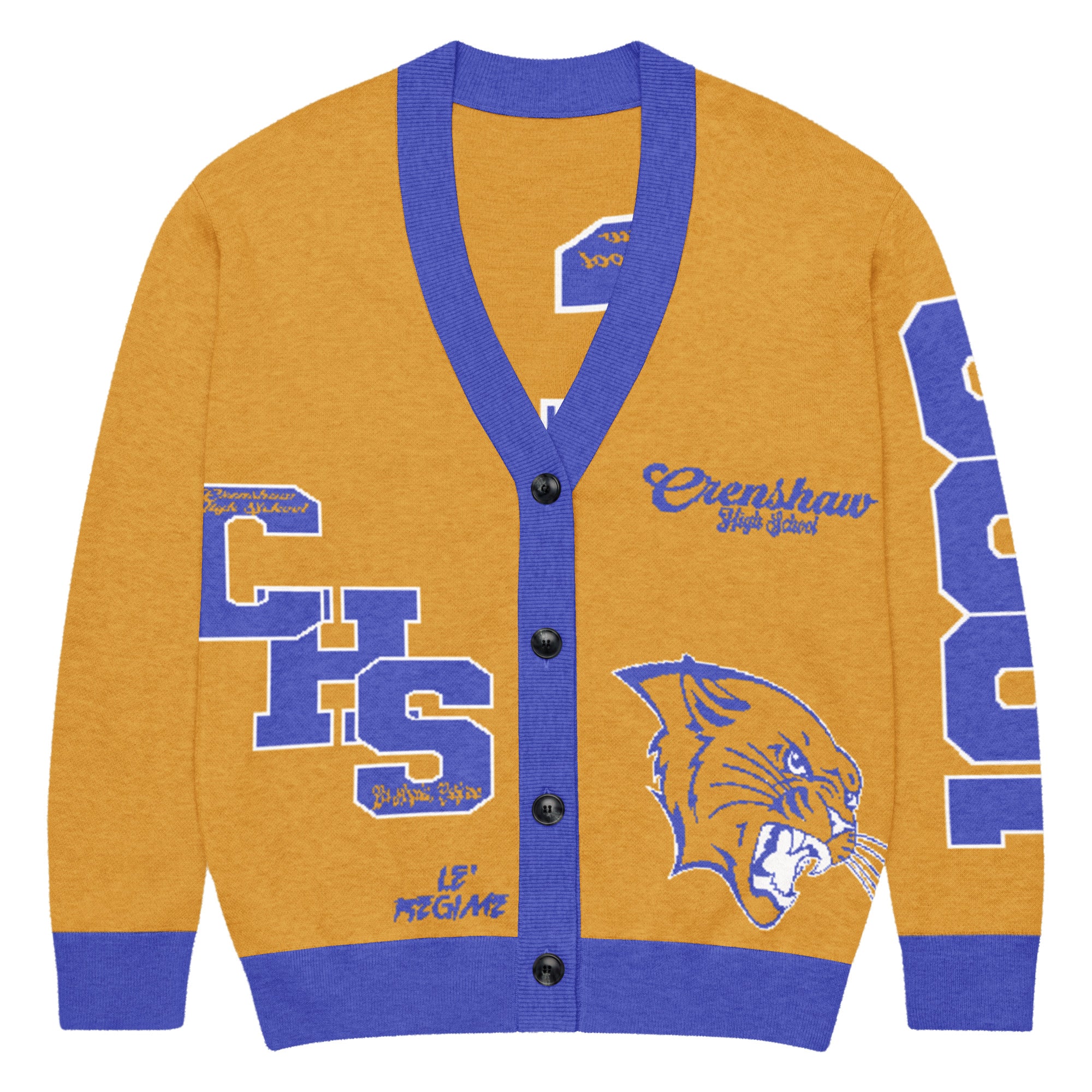 Crenshaw High (CA) Letterman Knitted Cardigan