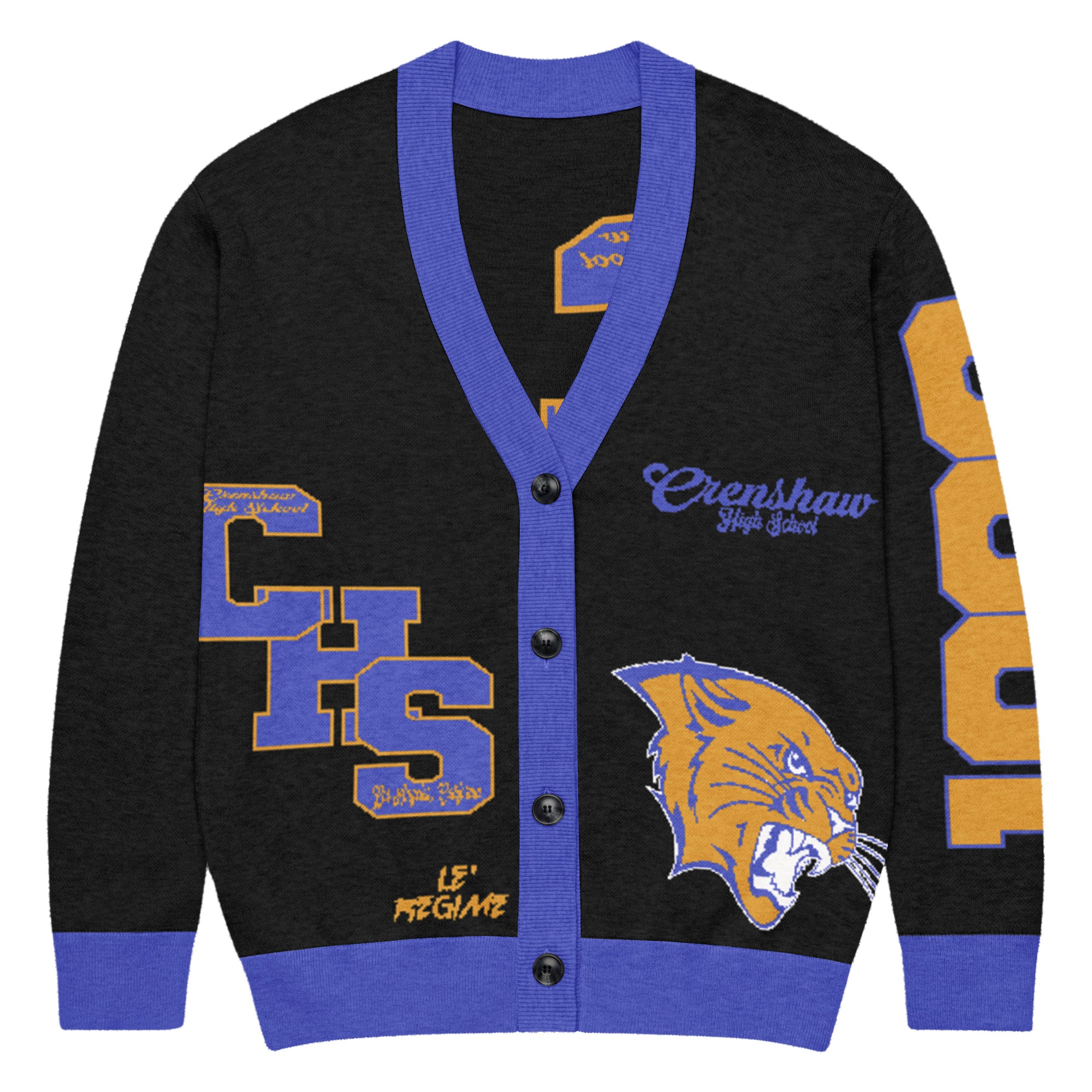 Crenshaw High (CA) Letterman Knitted Cardigan