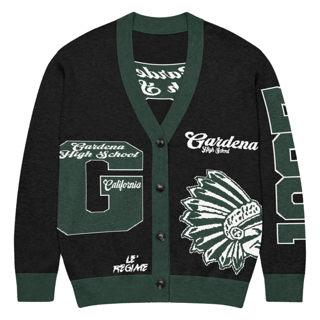 Gardena High (CA) Letterman Knitted Cardigan