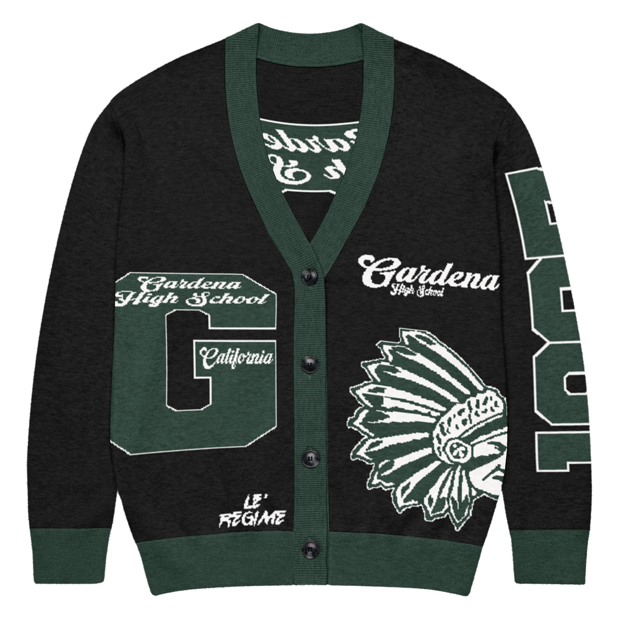 Gardena High (CA) Letterman Knitted Cardigan