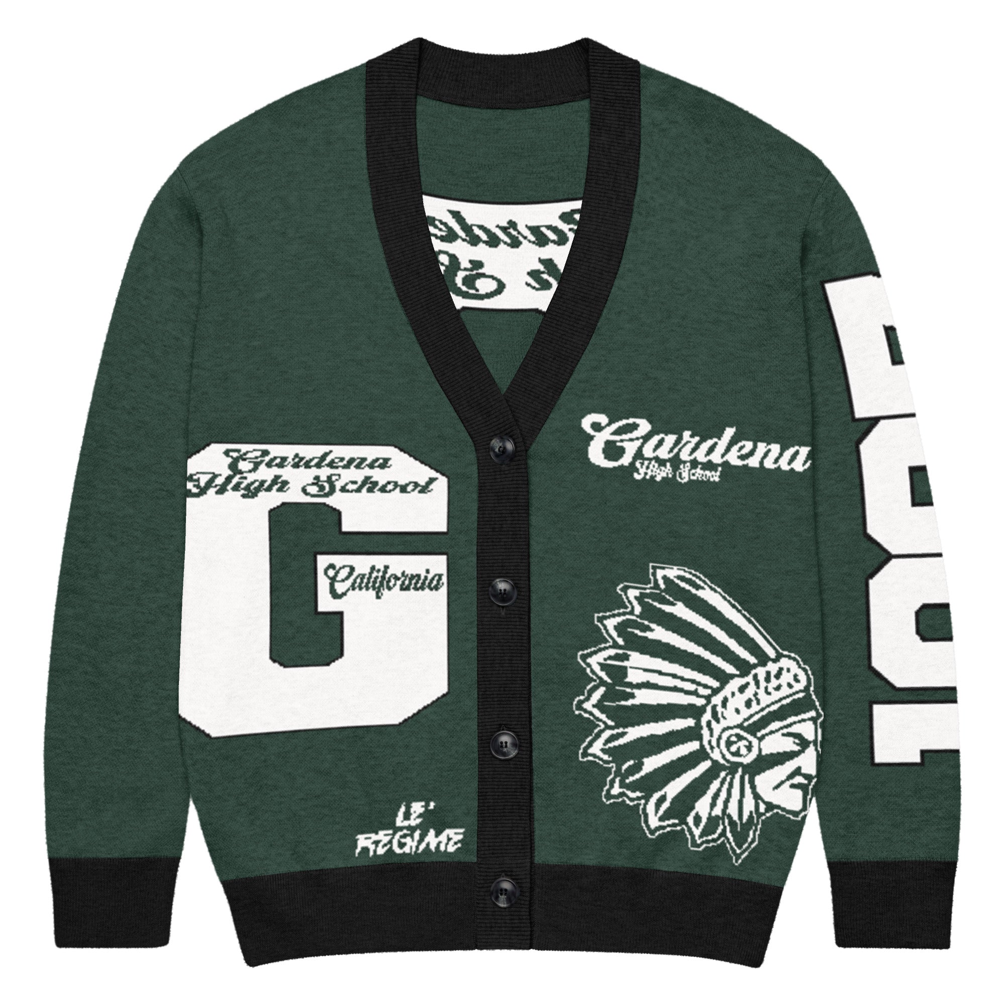 Gardena High (CA) Letterman Knitted Cardigan
