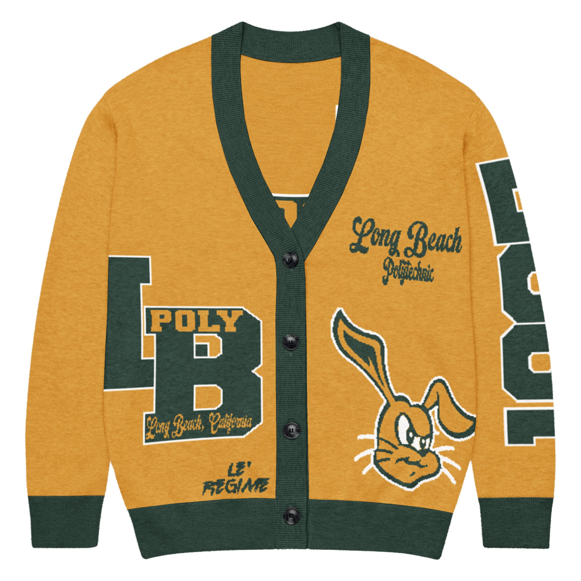 Long Beach Polytechnic (CA) Letterman Knitted Cardigan