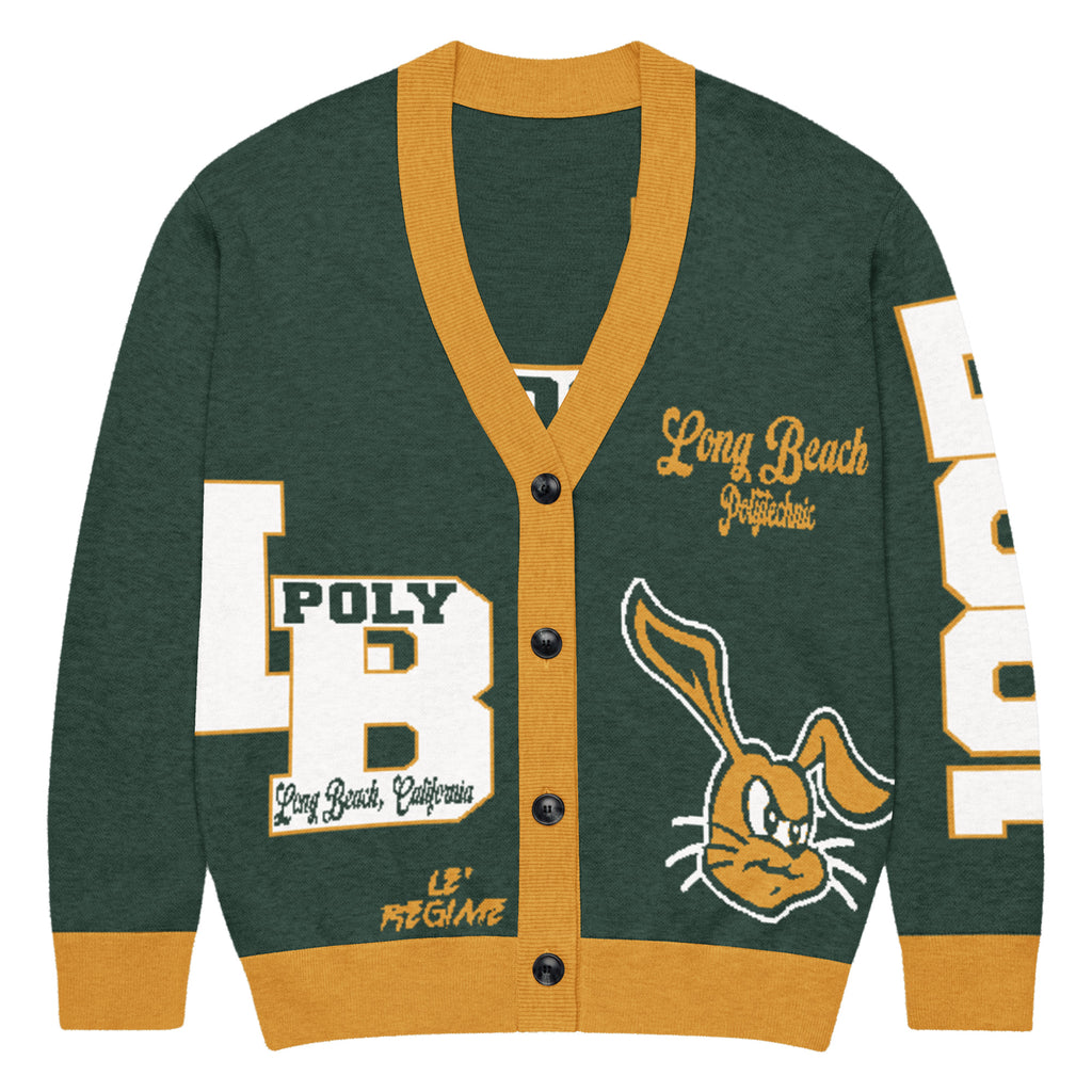 Long Beach Polytechnic (CA) Letterman Knitted Cardigan
