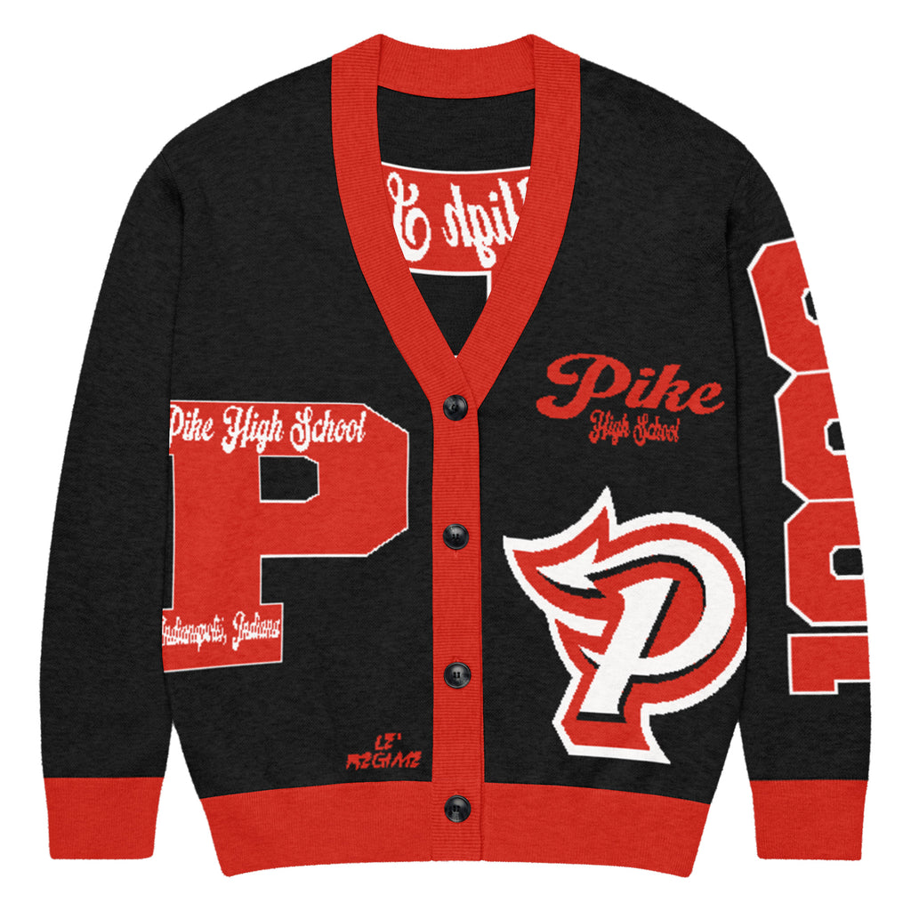 Pike High School (Indy) Letterman Knitted Cardigan