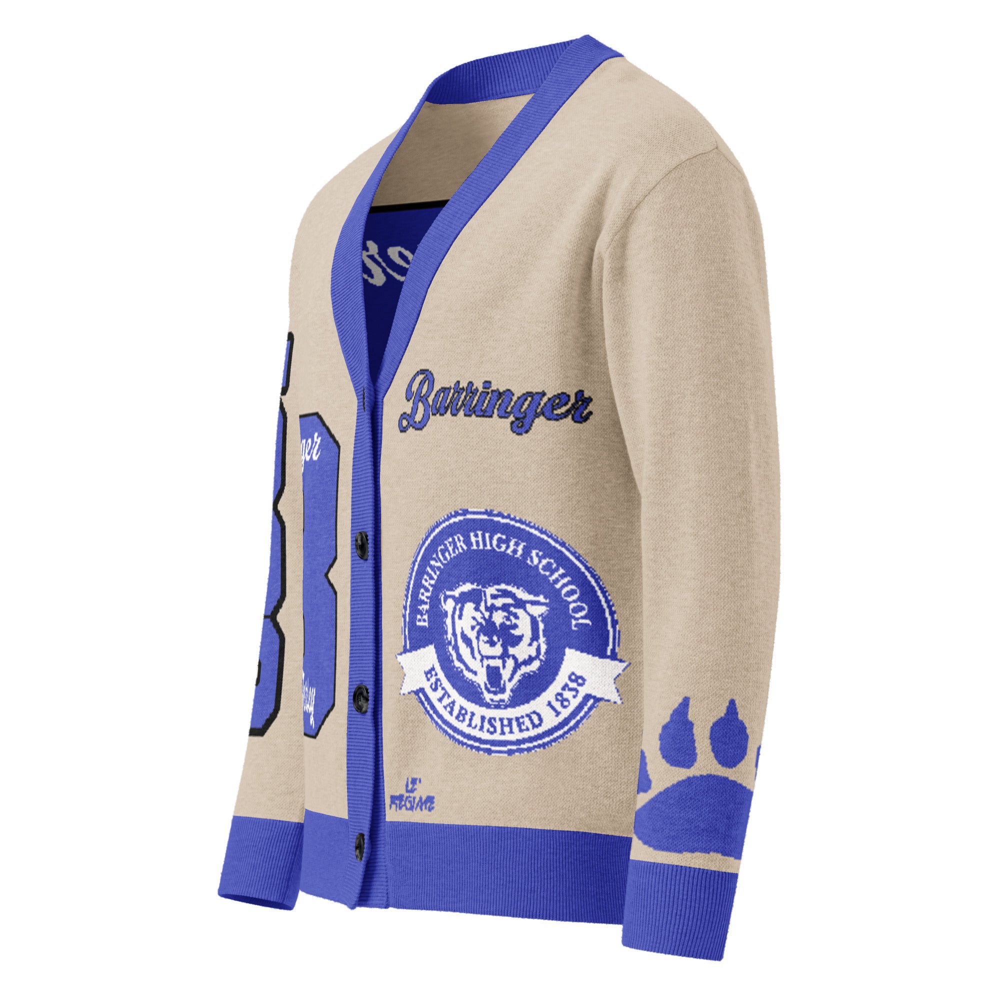 Barringer High School Letterman Knitted Cardigan
