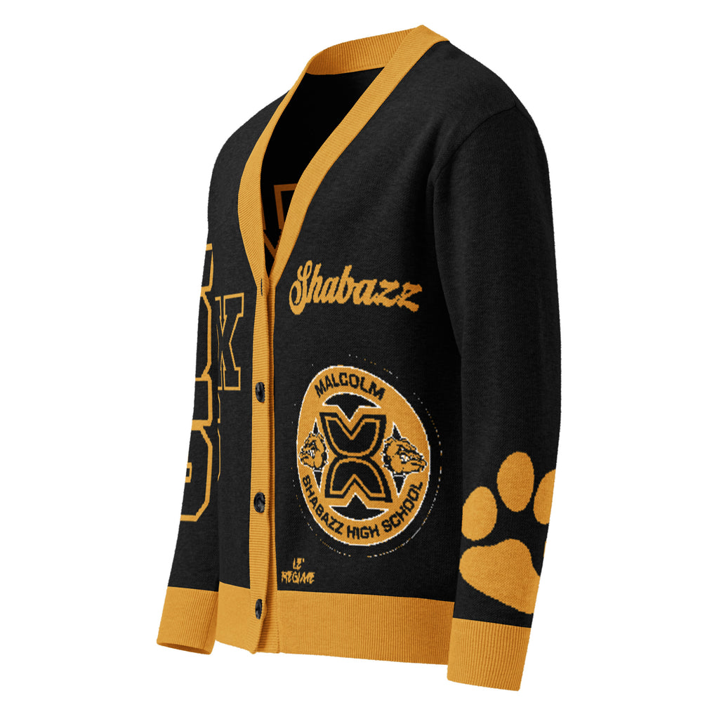 Malcolm X Shabazz High School Letterman Knitted Cardigan