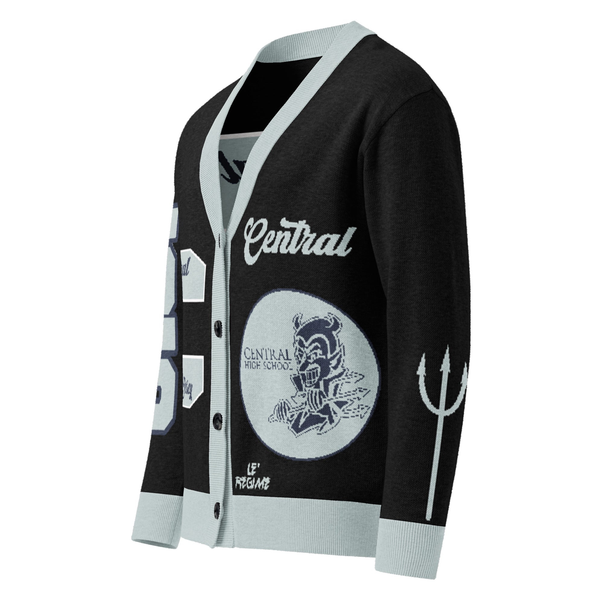 Central High School Letterman Knitted Cardigan