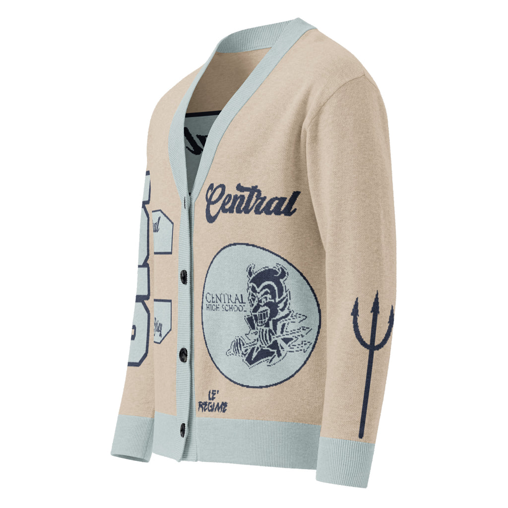 Central High School Letterman Knitted Cardigan