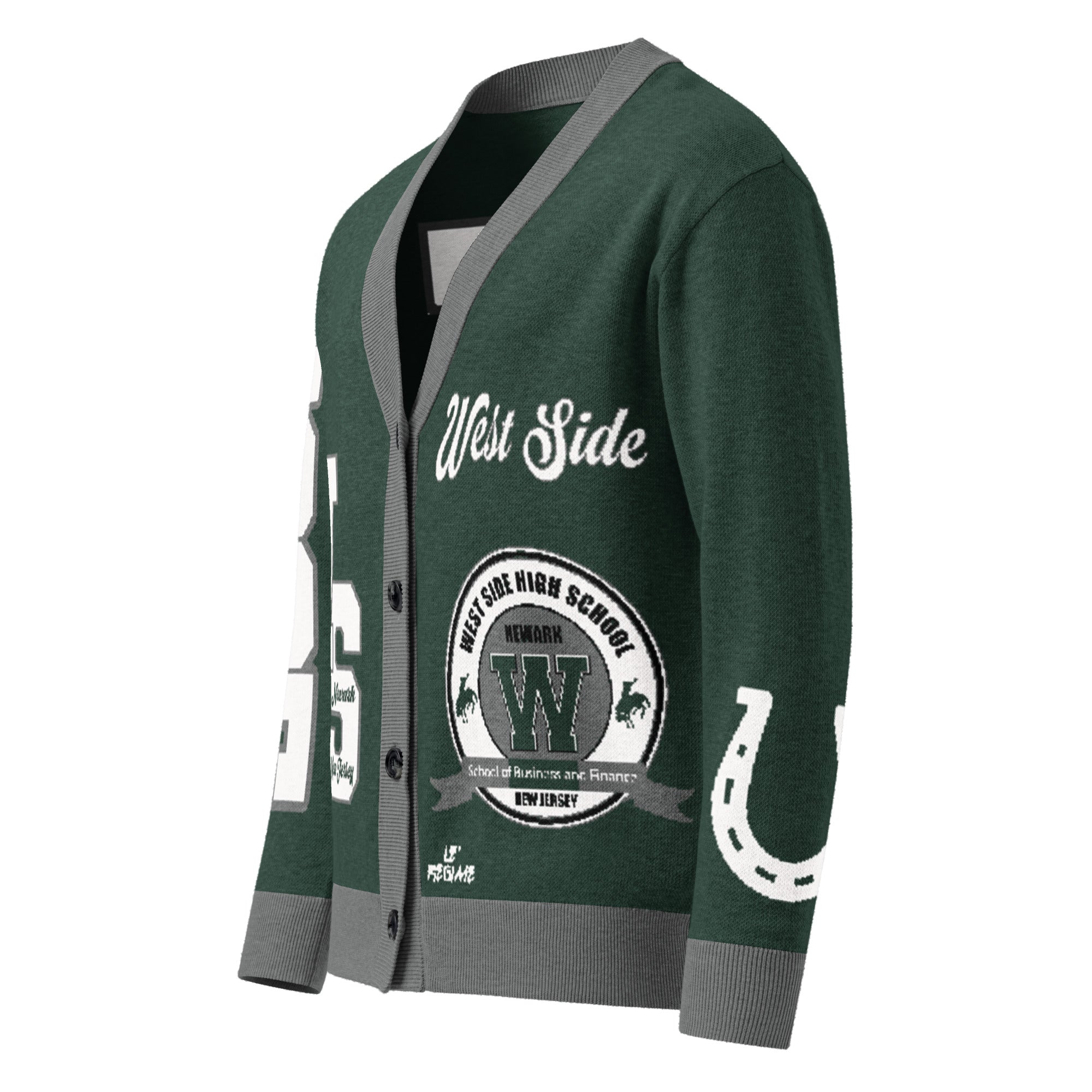 West Side High School Letterman Knitted Cardigan