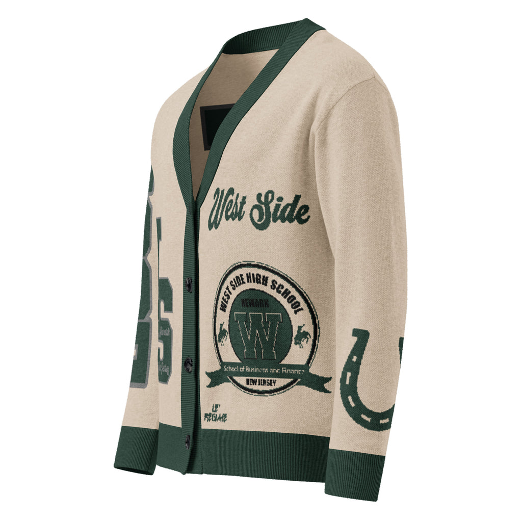 West Side High School Letterman Knitted Cardigan