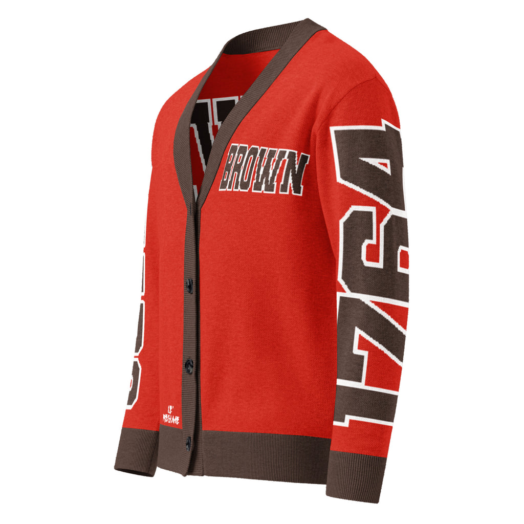 Brown University Retro Varsity Knitted Cardigan