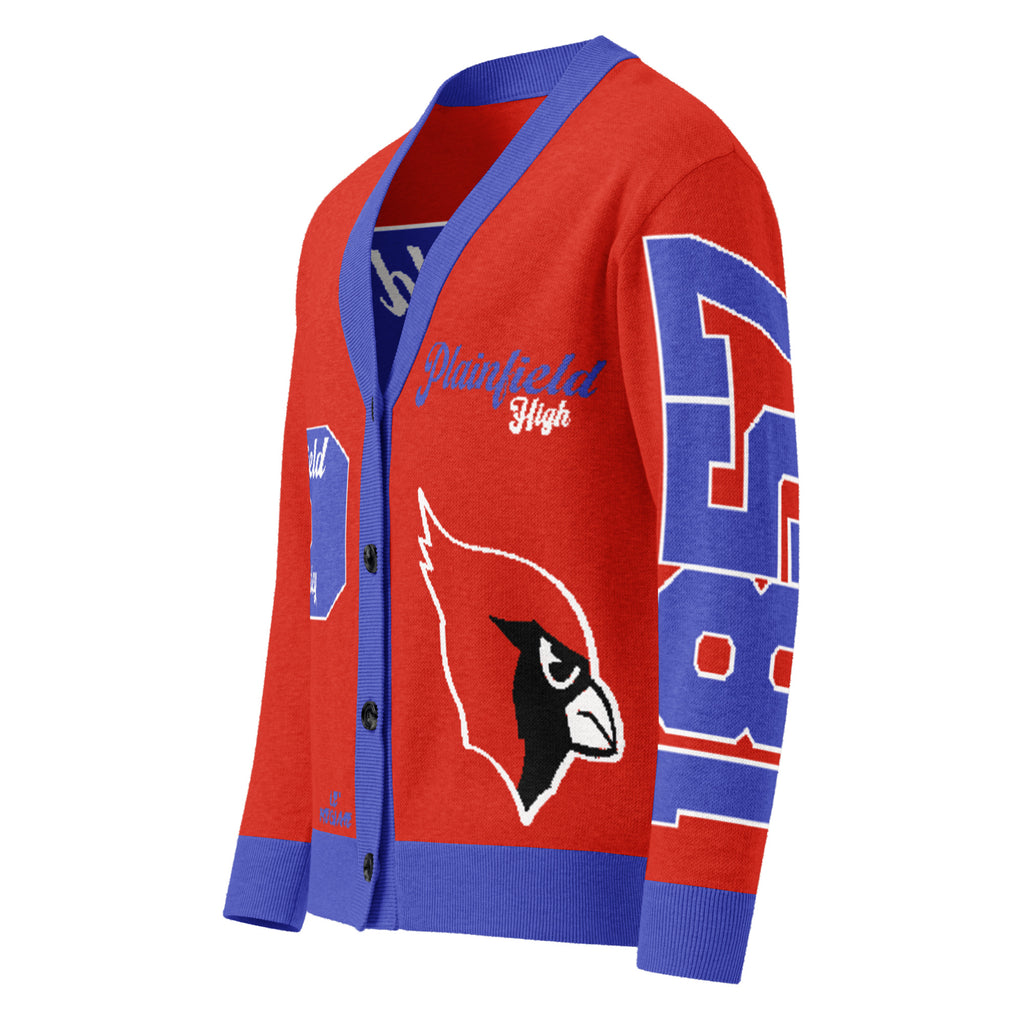 Plainfield High (NJ) Letterman Knitted Cardigan