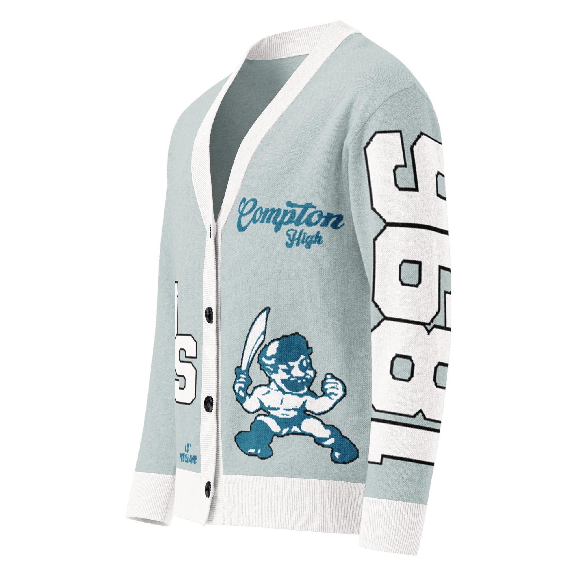 Compton High (CA) Letterman Knitted Cardigan