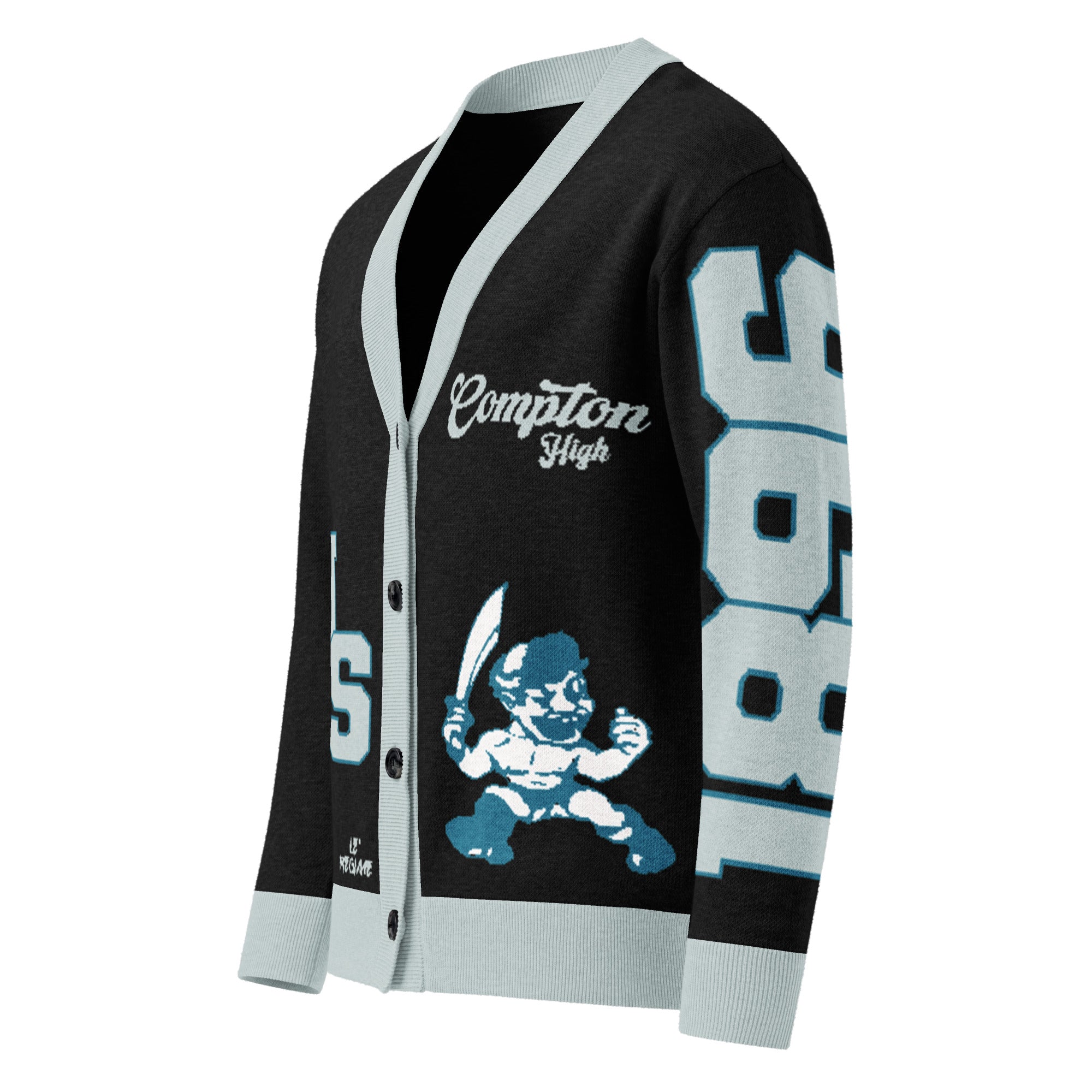 Compton High (CA) Letterman Knitted Cardigan