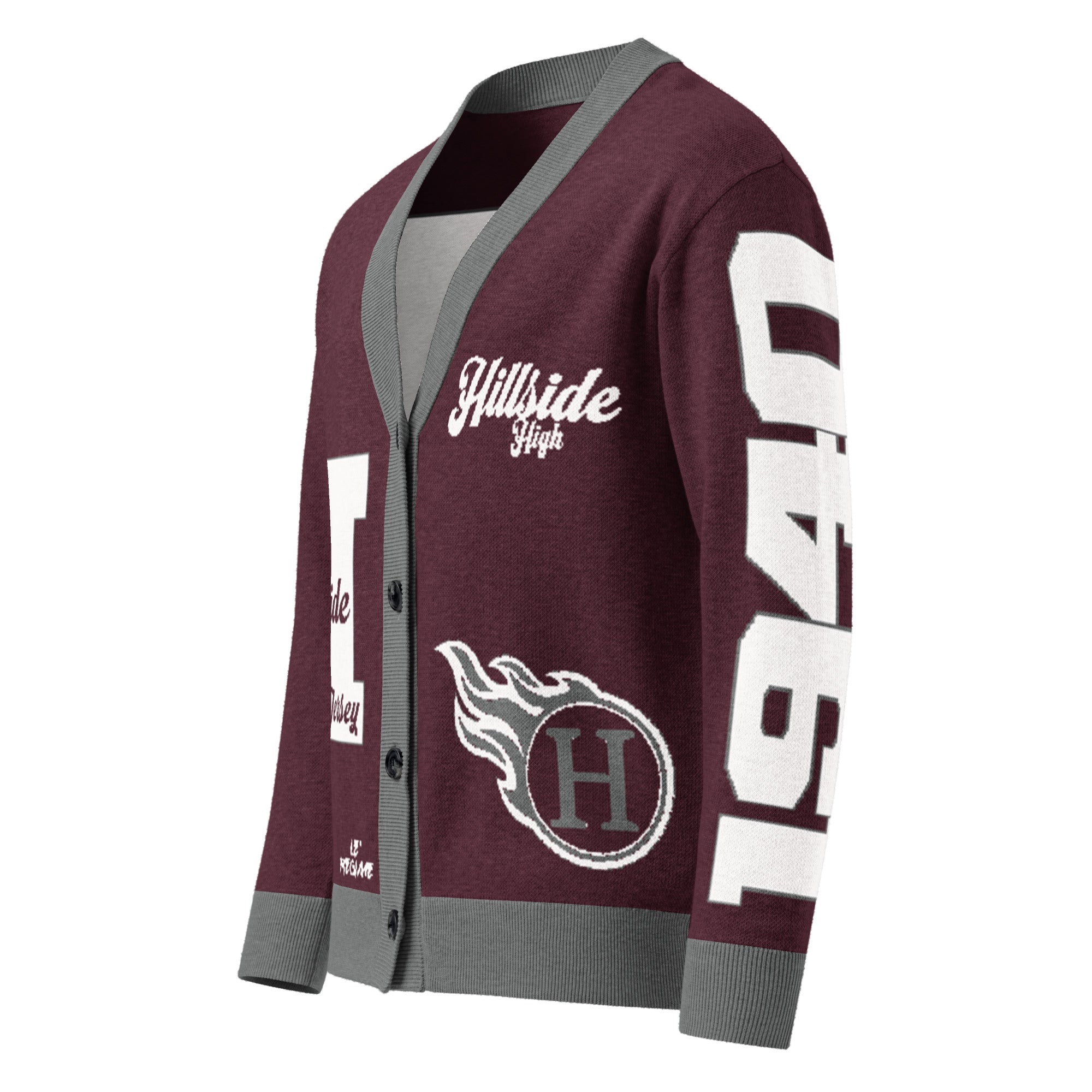 Hillside High (NJ) Letterman Knitted Cardigan