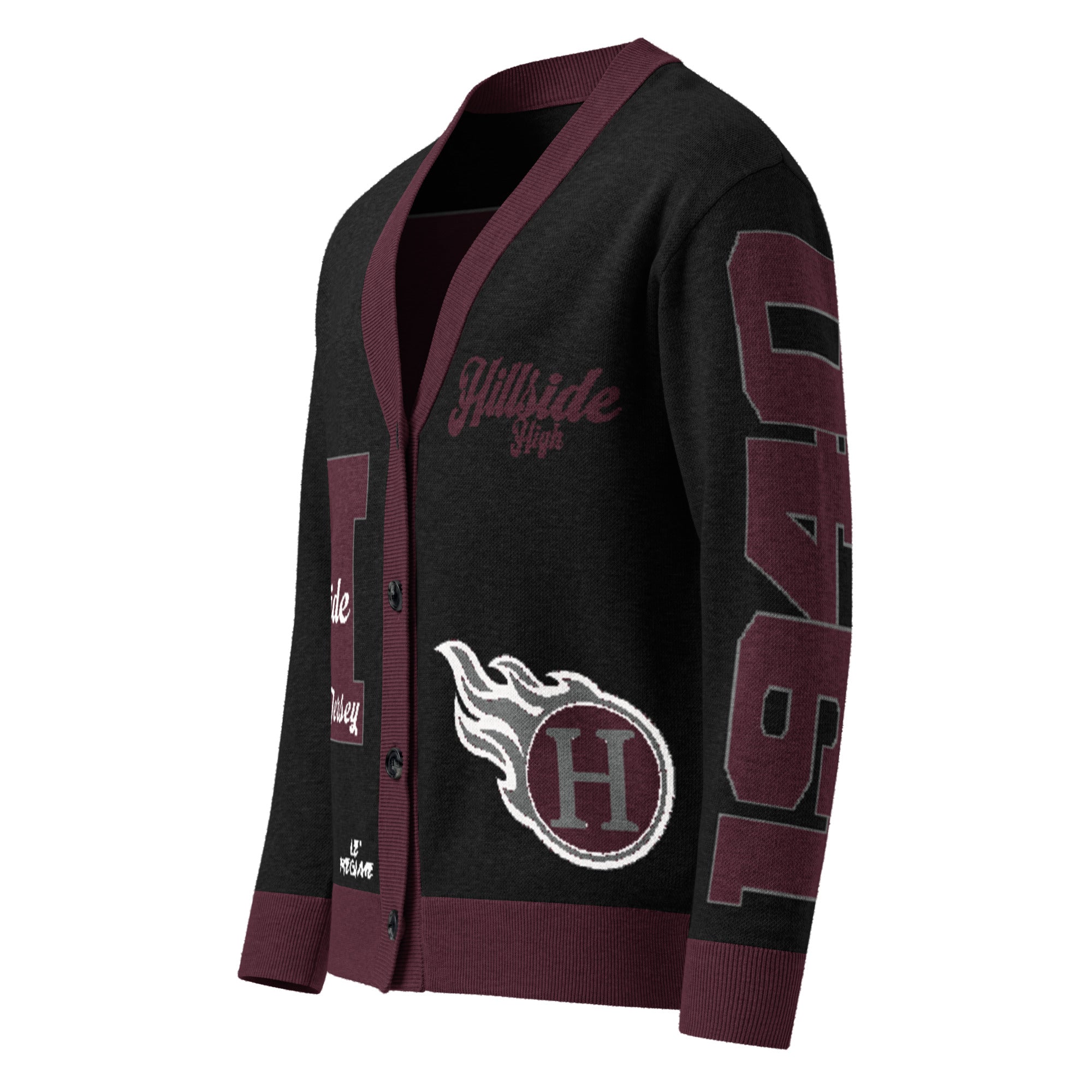 Hillside High (NJ) Letterman Knitted Cardigan